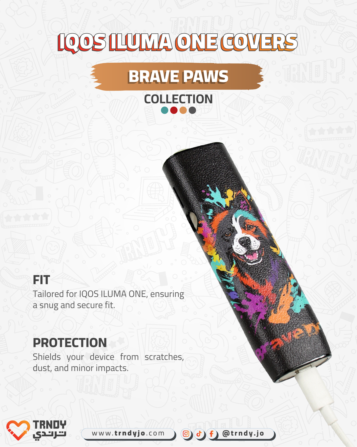 CoverX - IQO ILUMA ONE - Brave Paws Collection