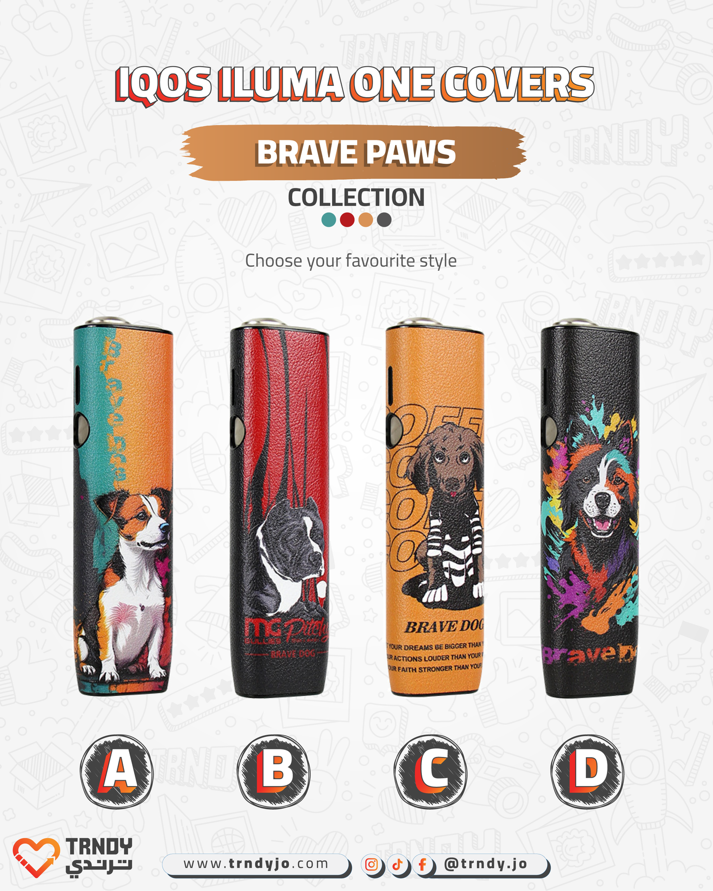 CoverX - IQO ILUMA ONE - Brave Paws Collection