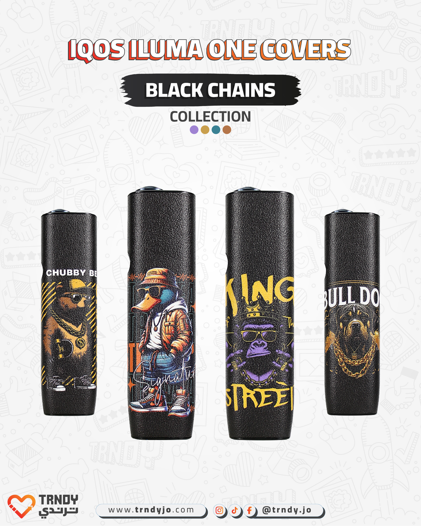 CoverX - IQO ILUMA ONE - Black Chains Collection