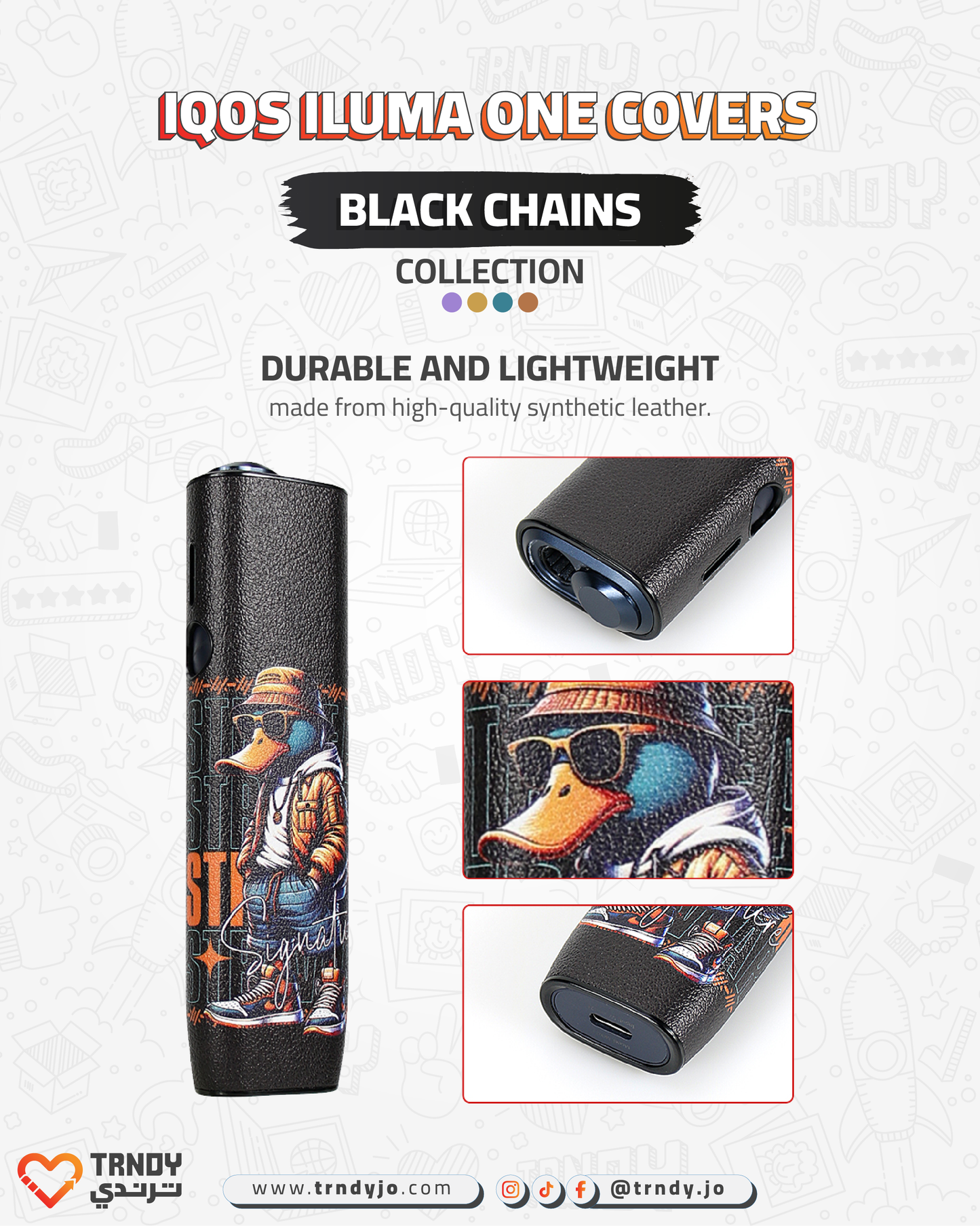 CoverX - IQO ILUMA ONE - Black Chains Collection