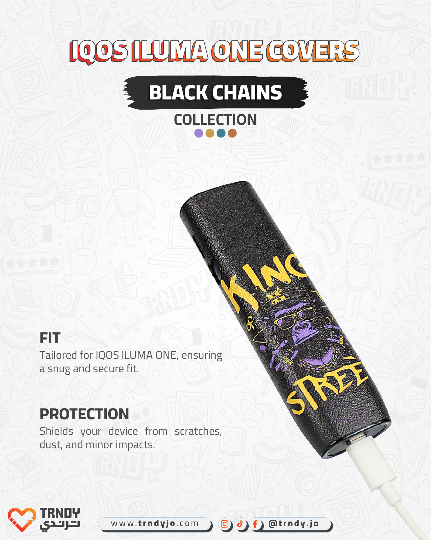 CoverX - IQO ILUMA ONE - Black Chains Collection