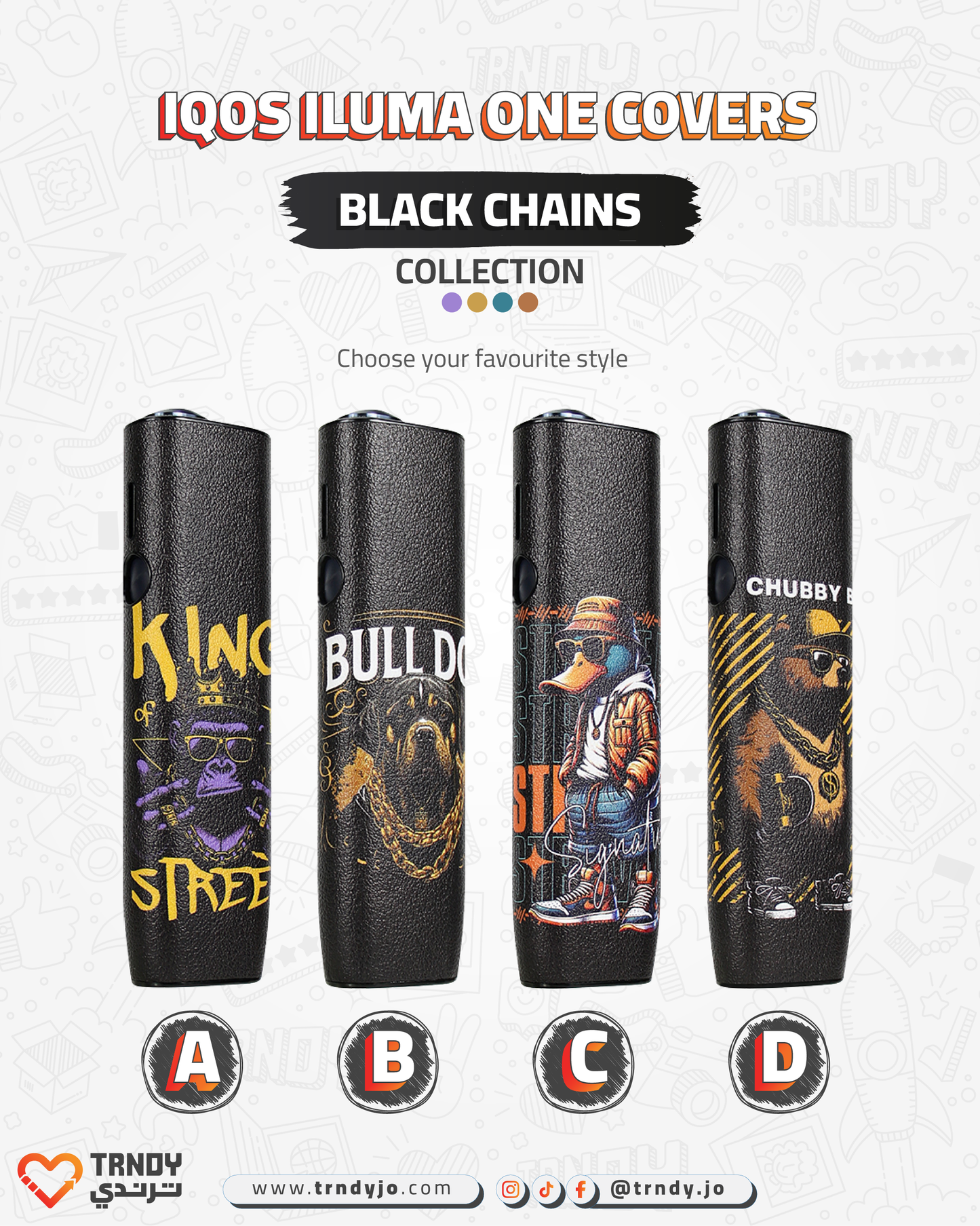 CoverX - IQO ILUMA ONE - Black Chains Collection