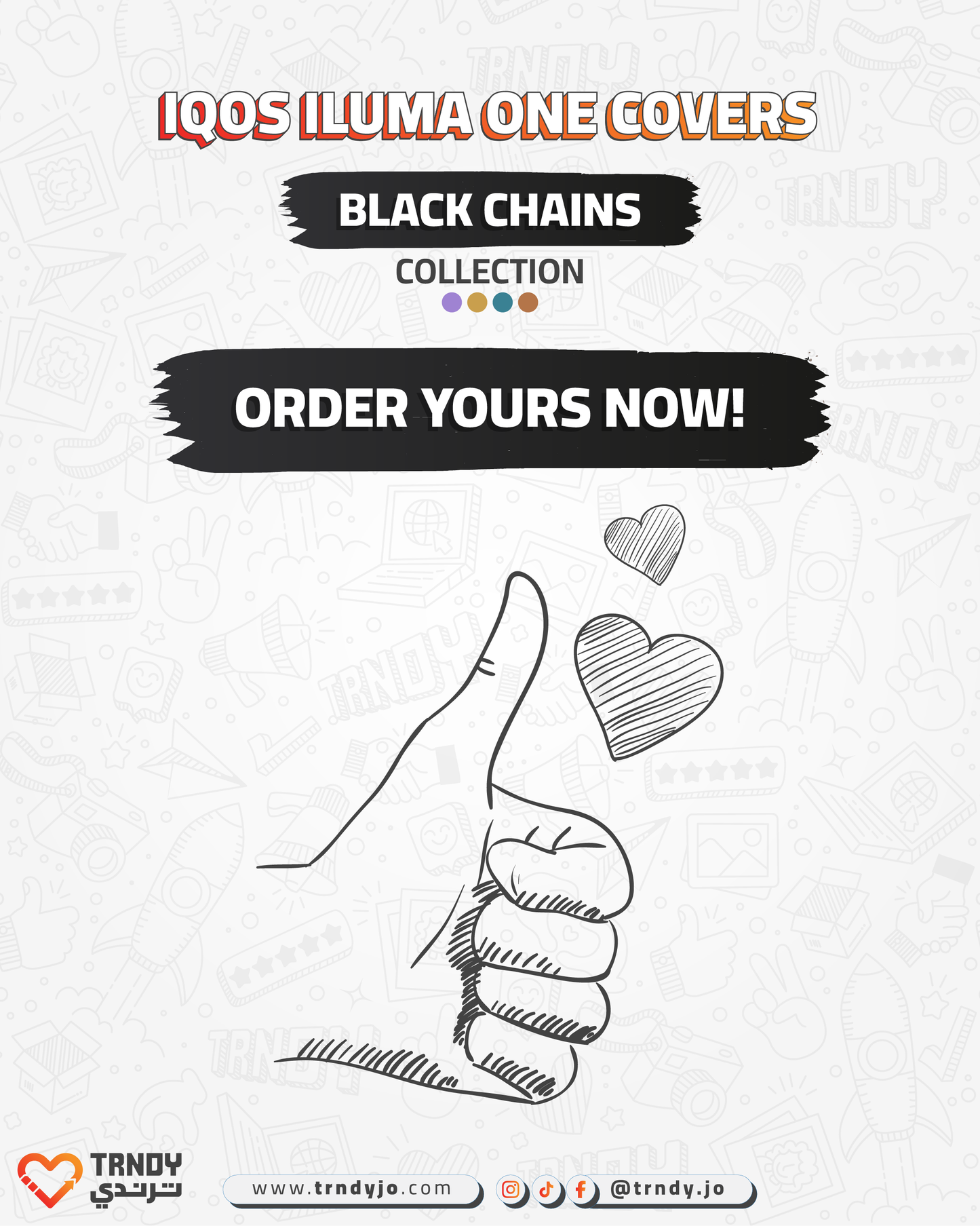 CoverX - IQO ILUMA ONE - Black Chains Collection