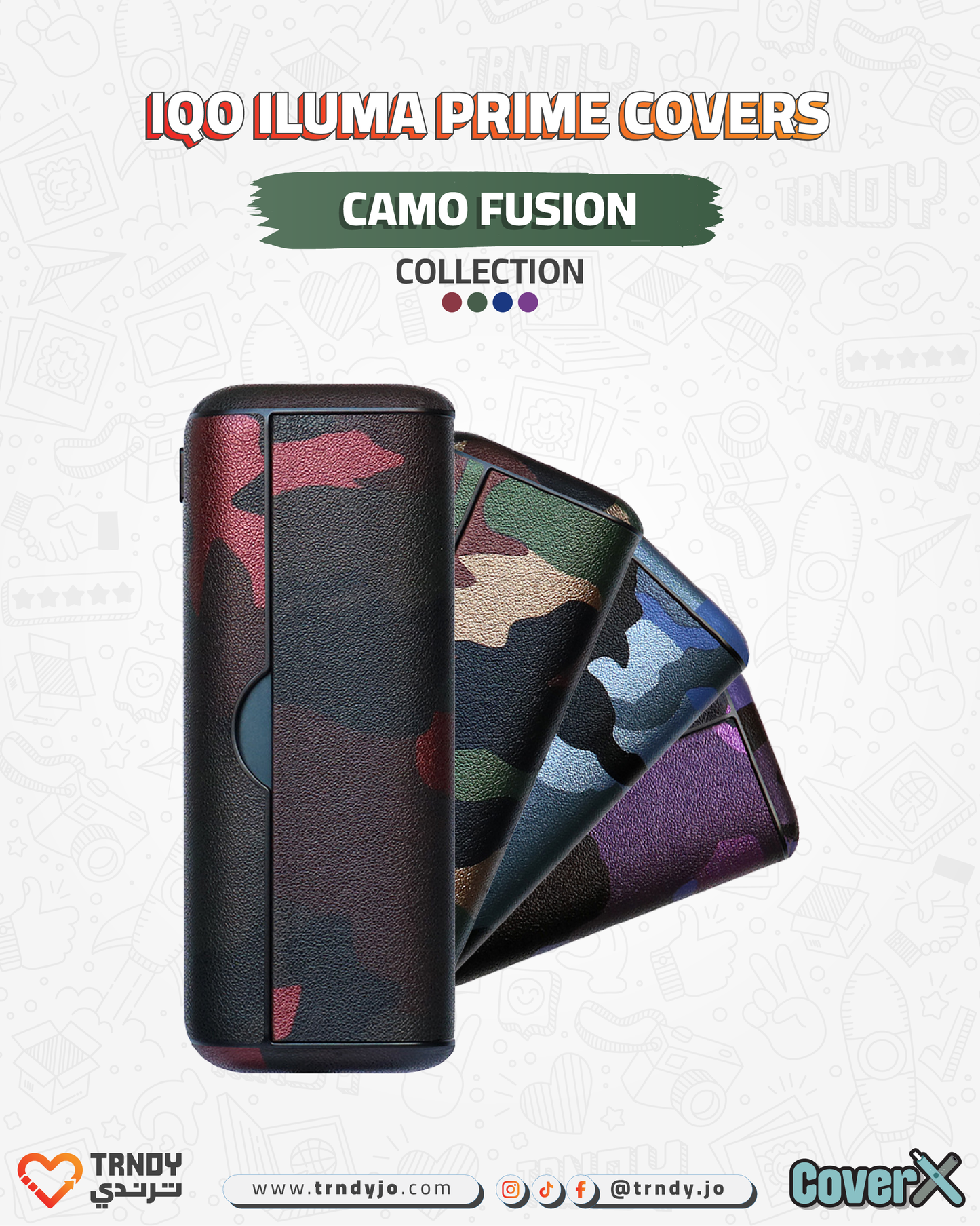 CoverX - IQO Prime - Camo Fusion (Army) Collection