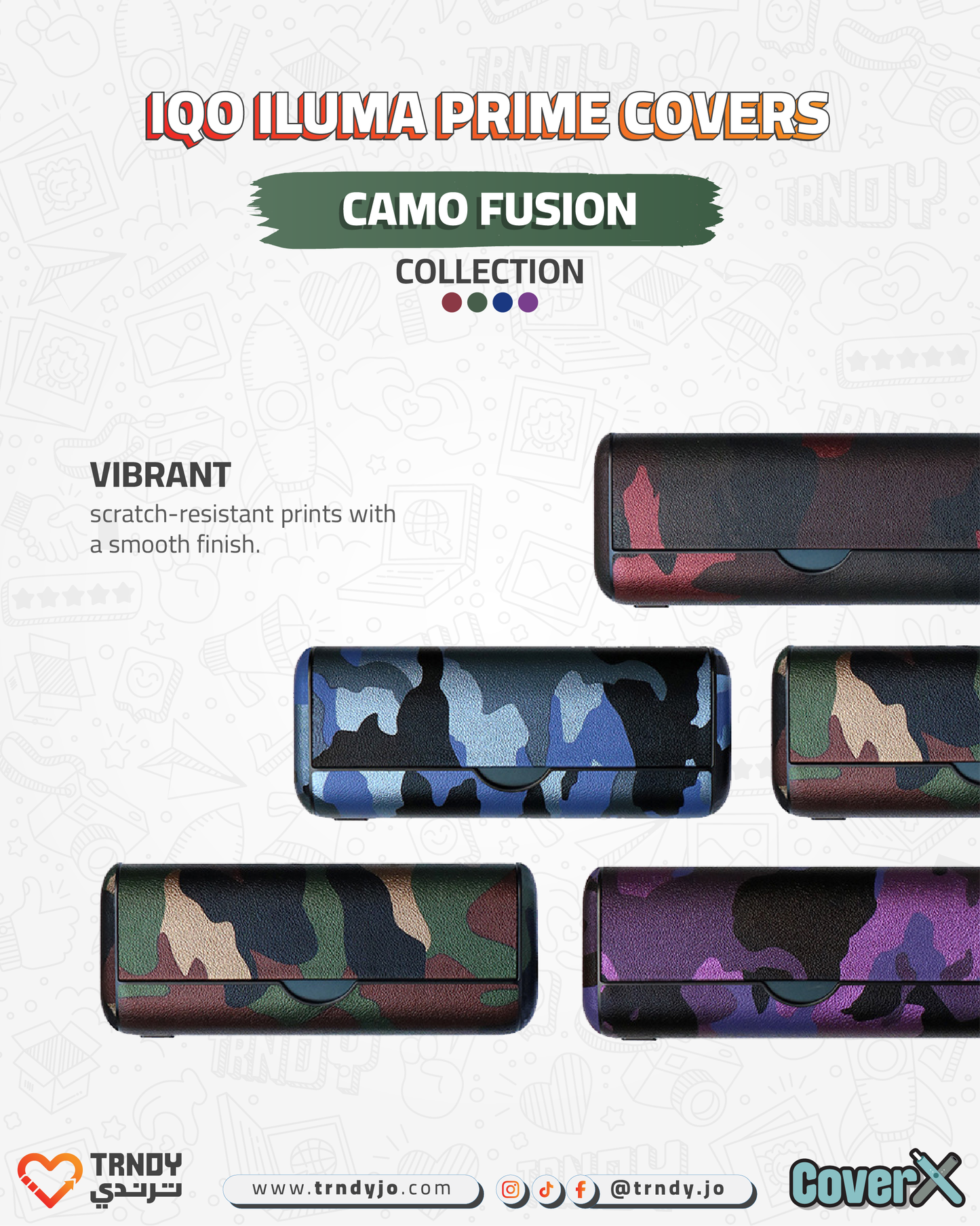 CoverX - IQO Prime - Camo Fusion (Army) Collection