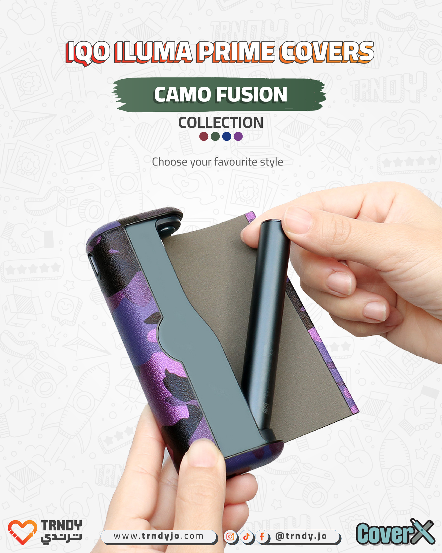 CoverX - IQO Prime - Camo Fusion (Army) Collection