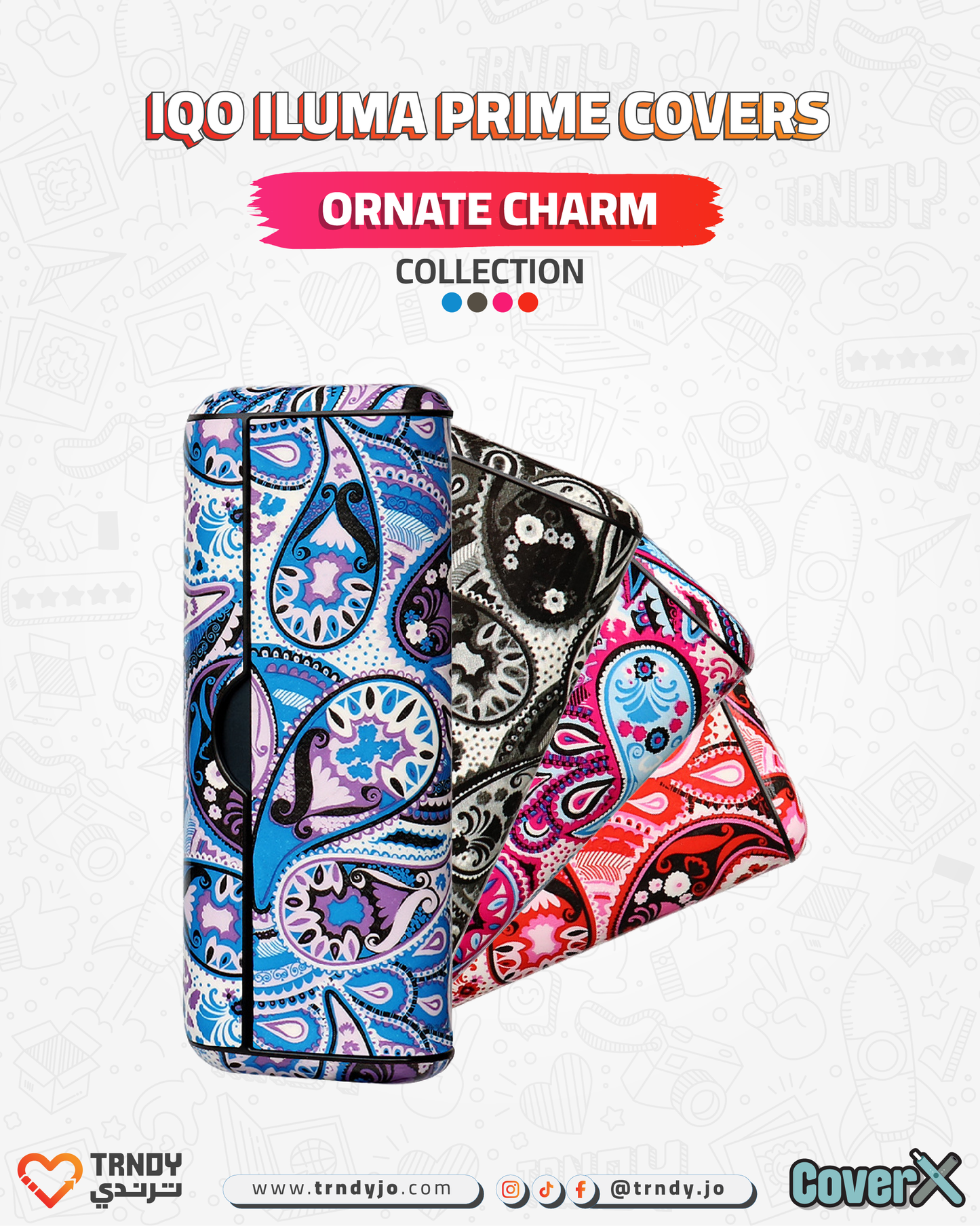 CoverX - IQO Prime - Ornate Charm Collection