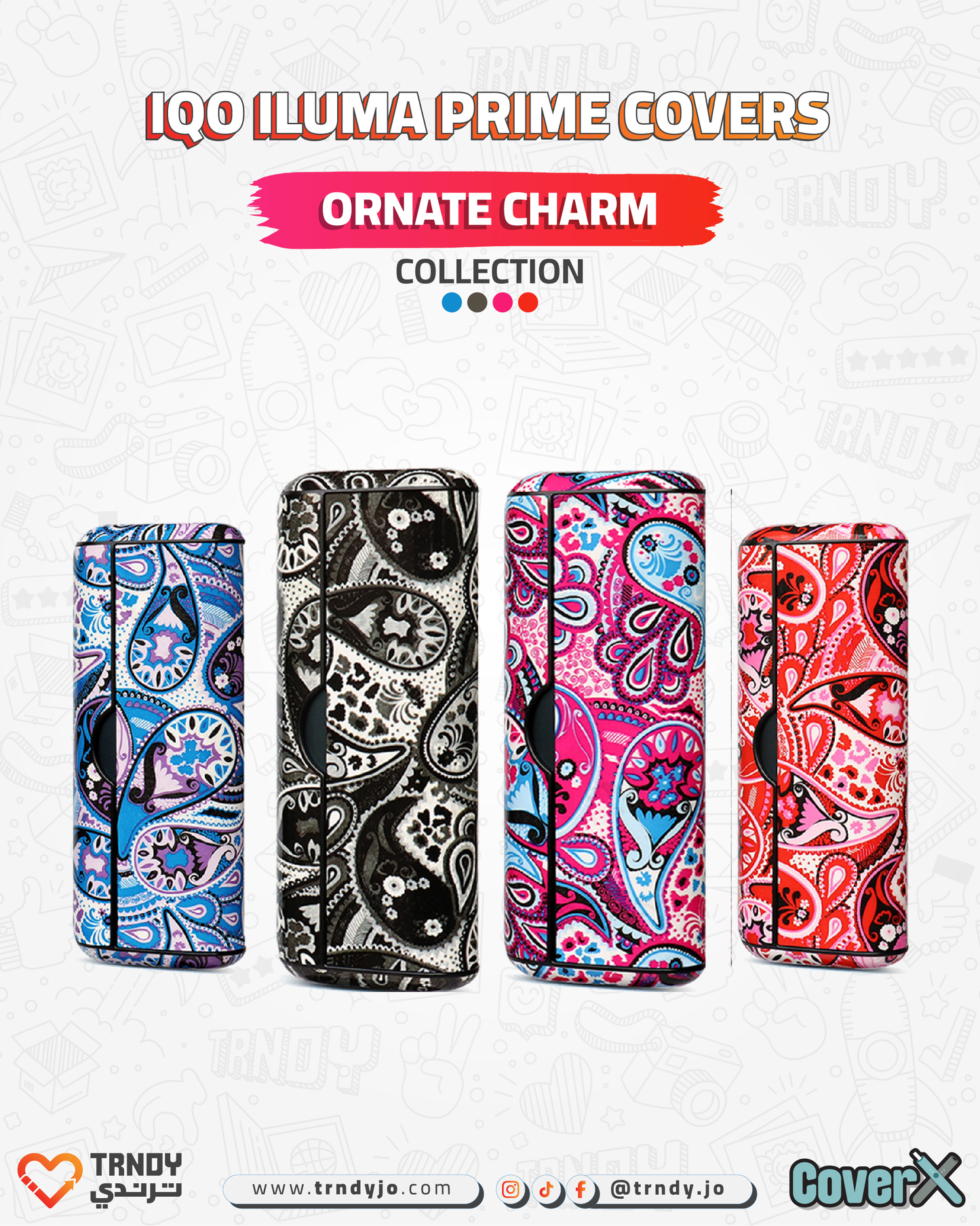 CoverX - IQO Prime - Ornate Charm Collection
