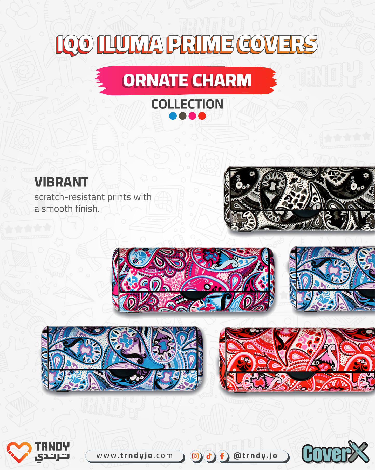 CoverX - IQO Prime - Ornate Charm Collection