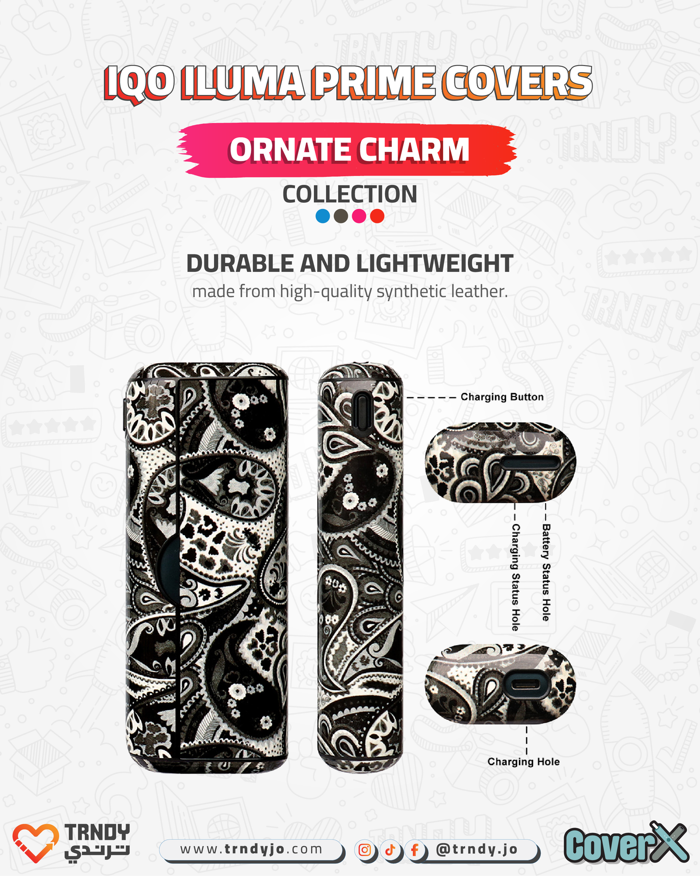 CoverX - IQO Prime - Ornate Charm Collection