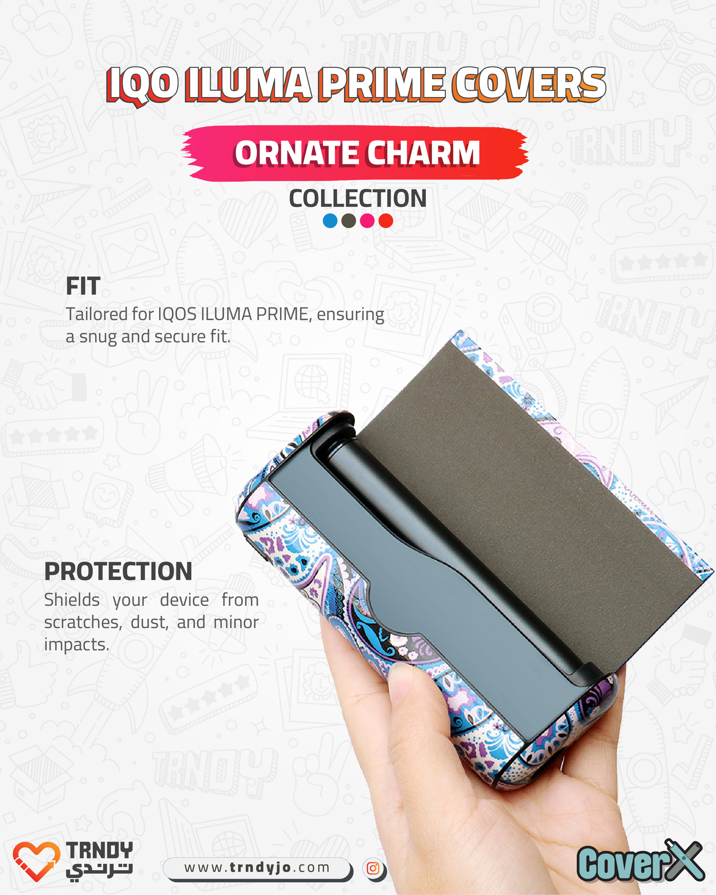 CoverX - IQO Prime - Ornate Charm Collection
