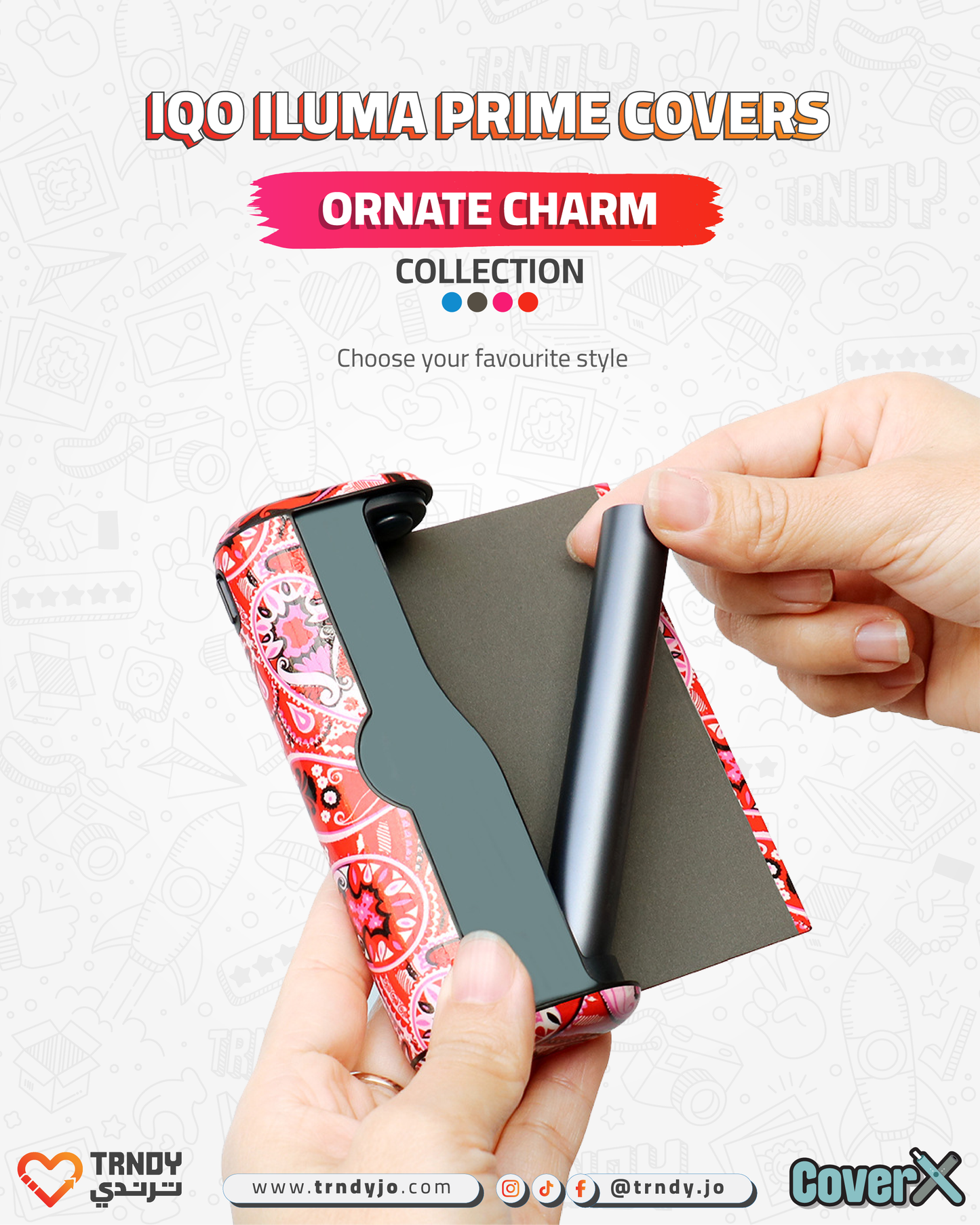 CoverX - IQO Prime - Ornate Charm Collection