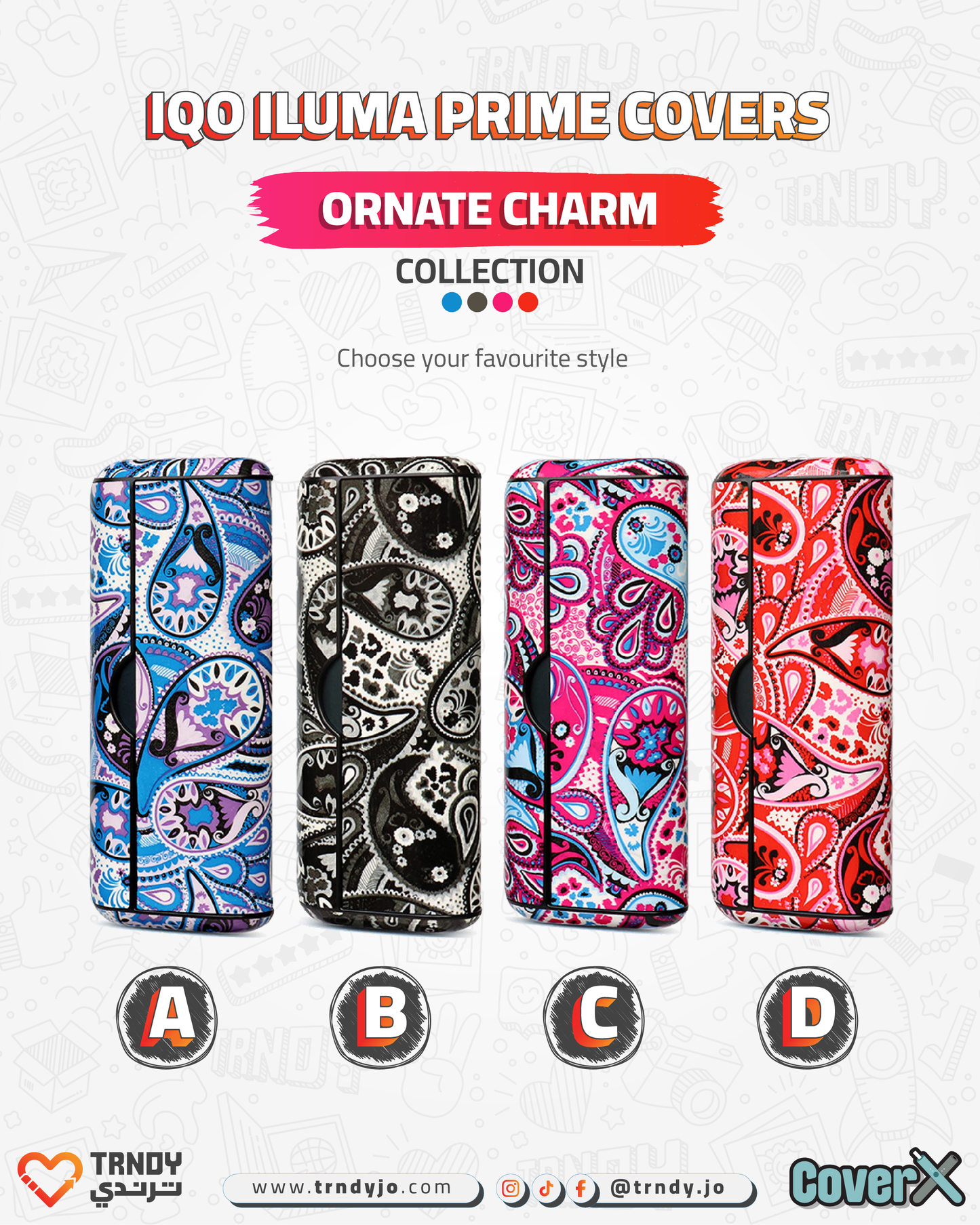CoverX - IQO Prime - Ornate Charm Collection