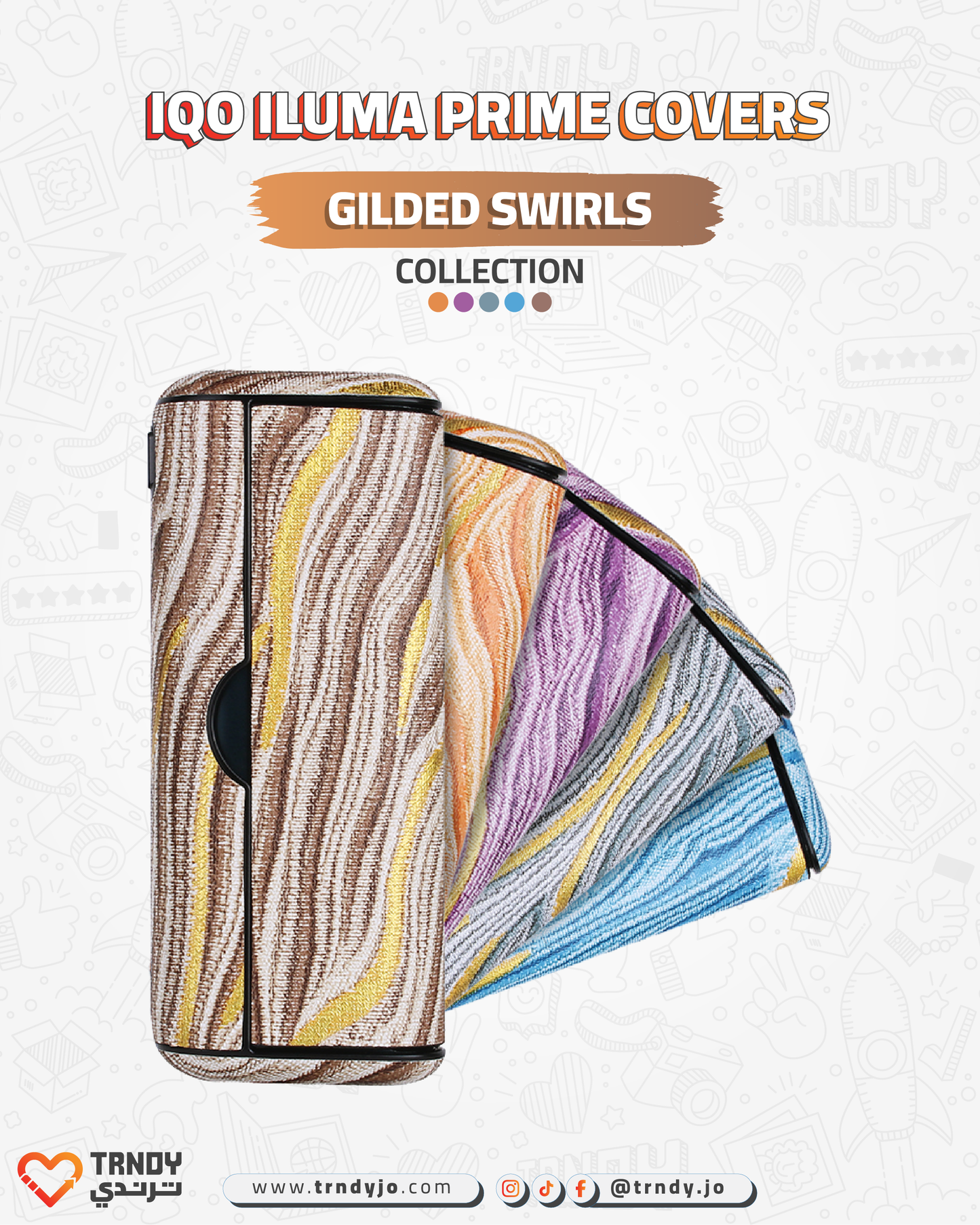 CoverX - IQO Prime - Gilded Swirls Collection