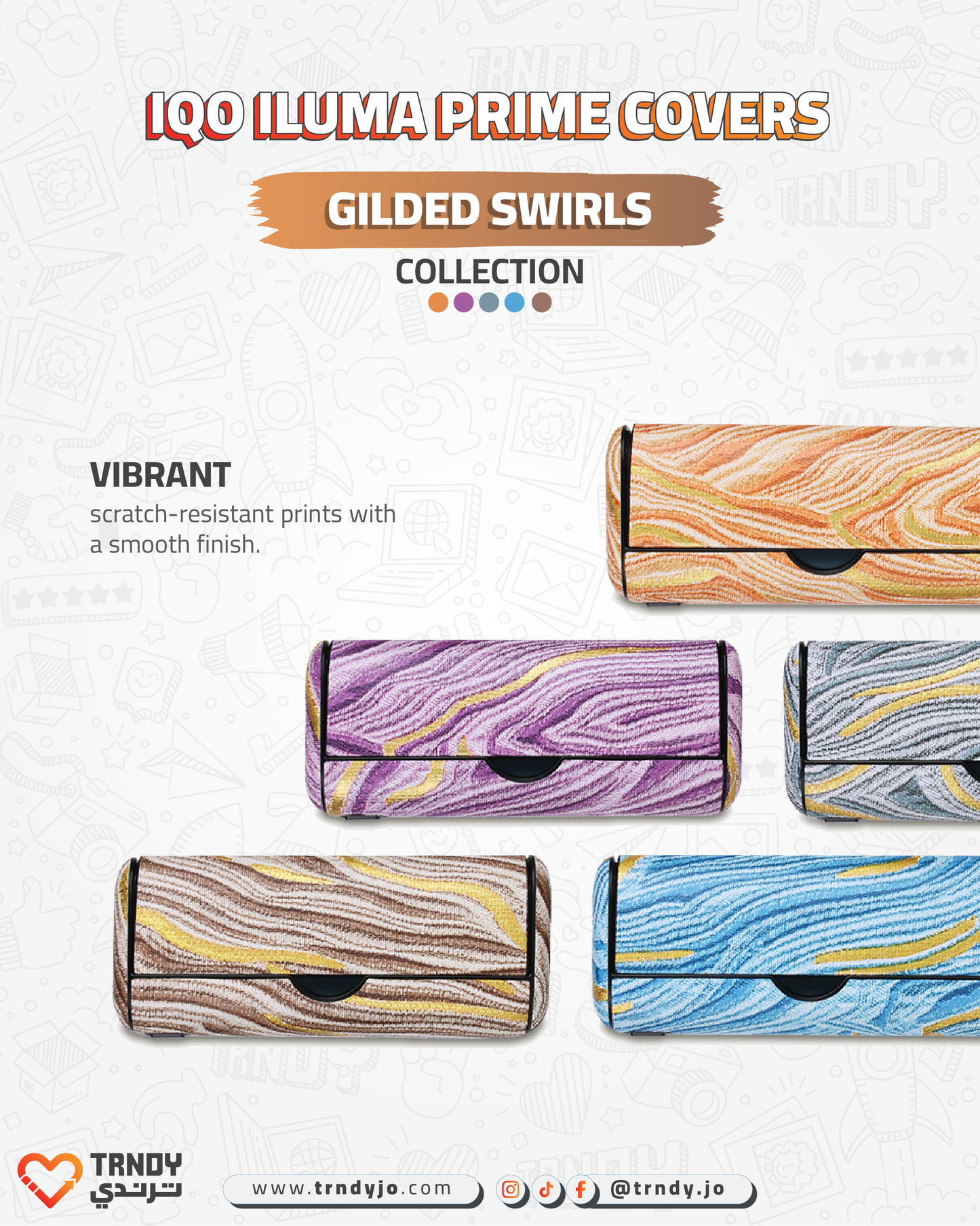 CoverX - IQO Prime - Gilded Swirls Collection
