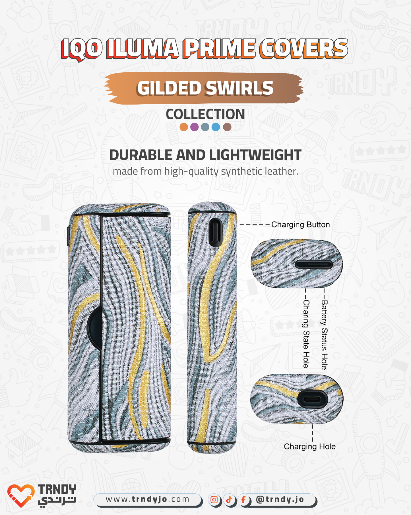 CoverX - IQO Prime - Gilded Swirls Collection