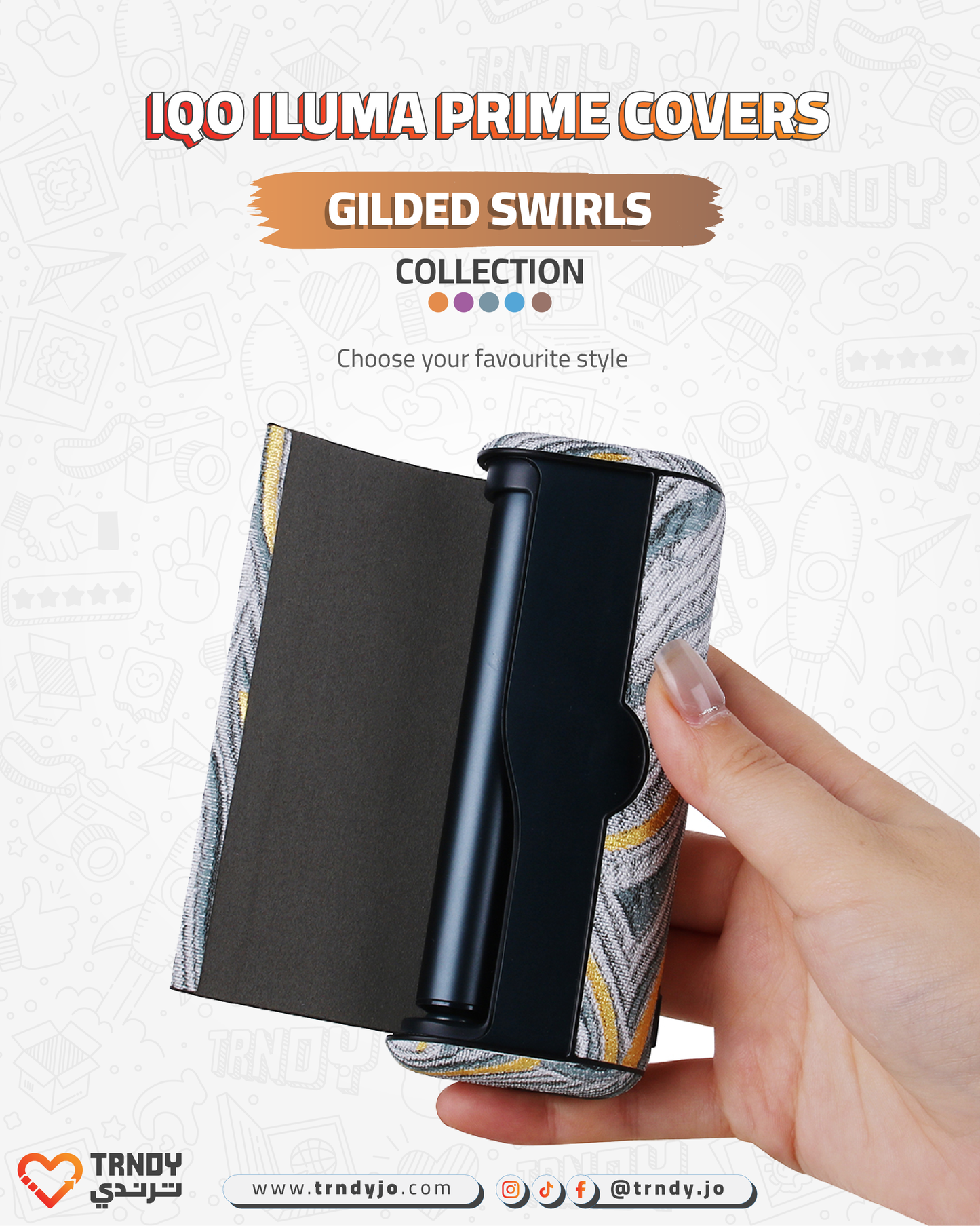 CoverX - IQO Prime - Gilded Swirls Collection
