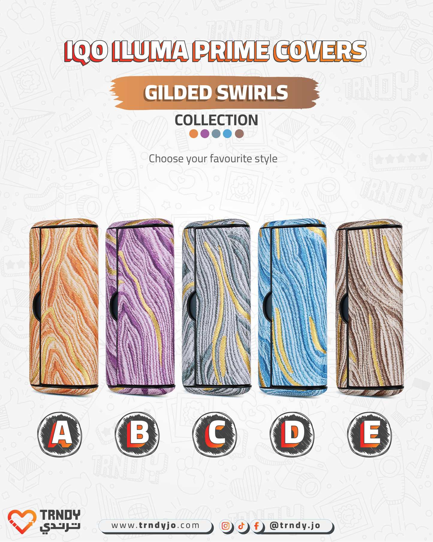 CoverX - IQO Prime - Gilded Swirls Collection
