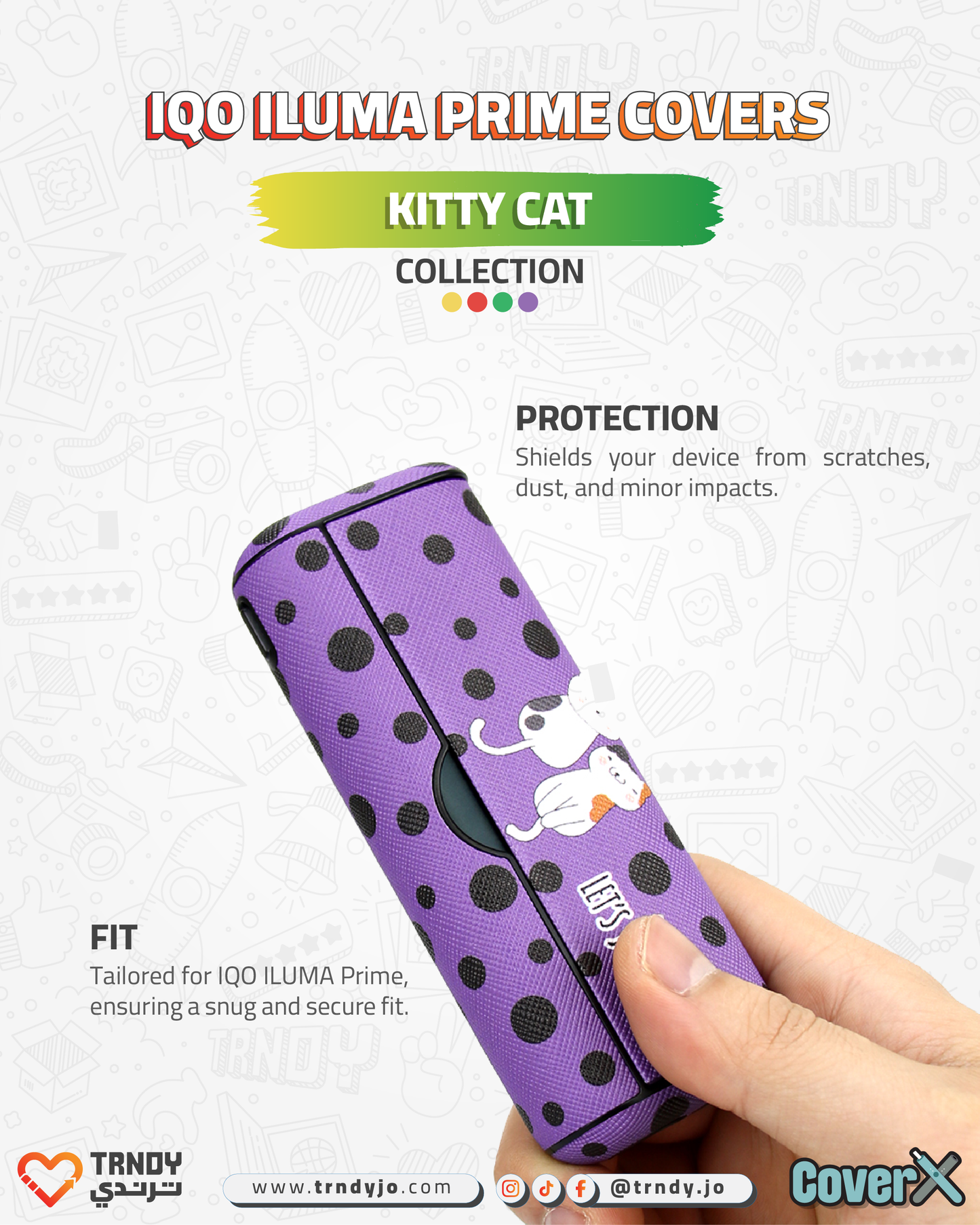 CoverX - IQO Prime - Kitty Cat Collection