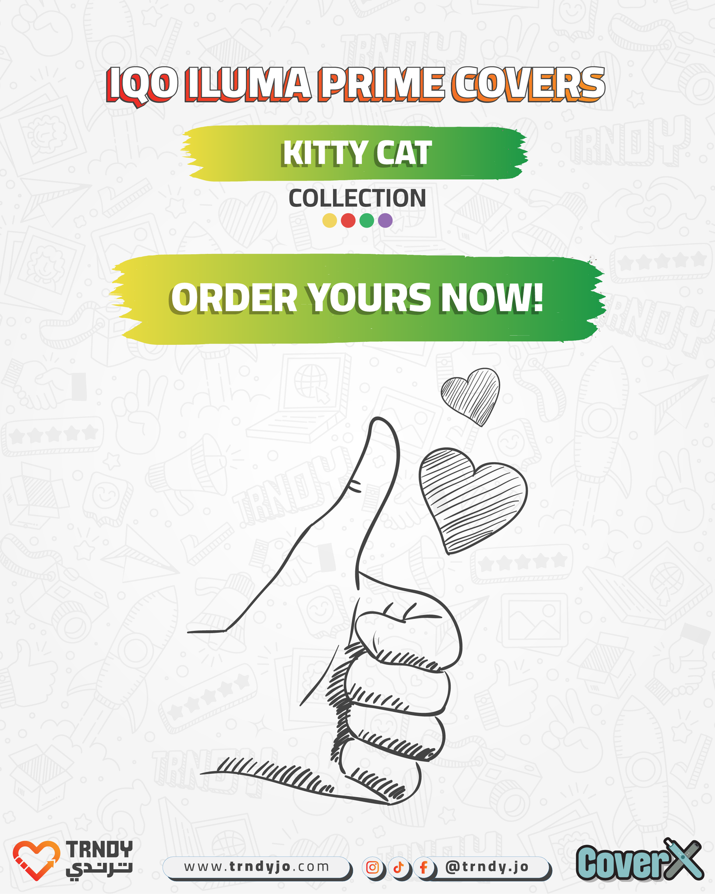 CoverX - IQO Prime - Kitty Cat Collection