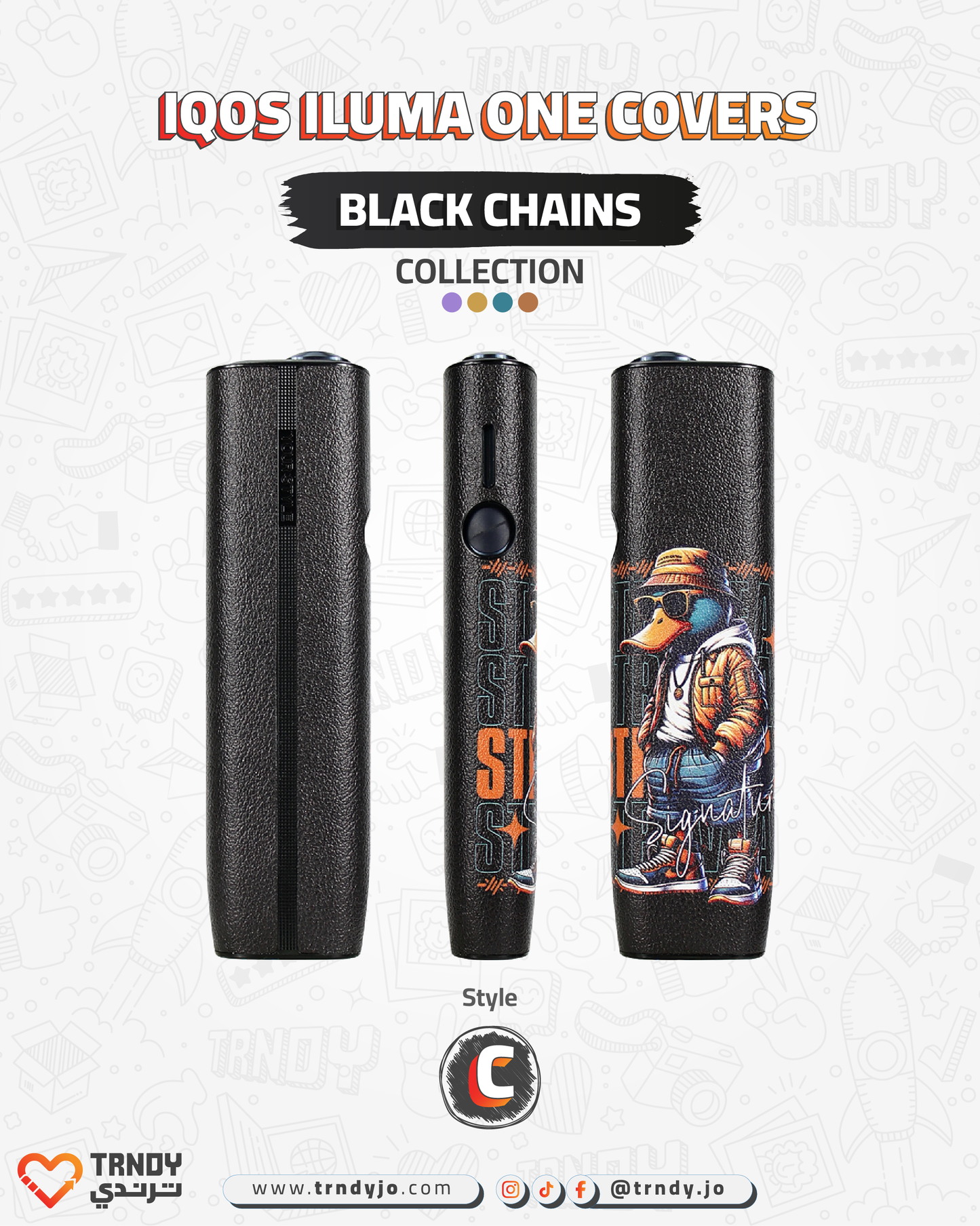 CoverX - IQO ILUMA ONE - Black Chains Collection