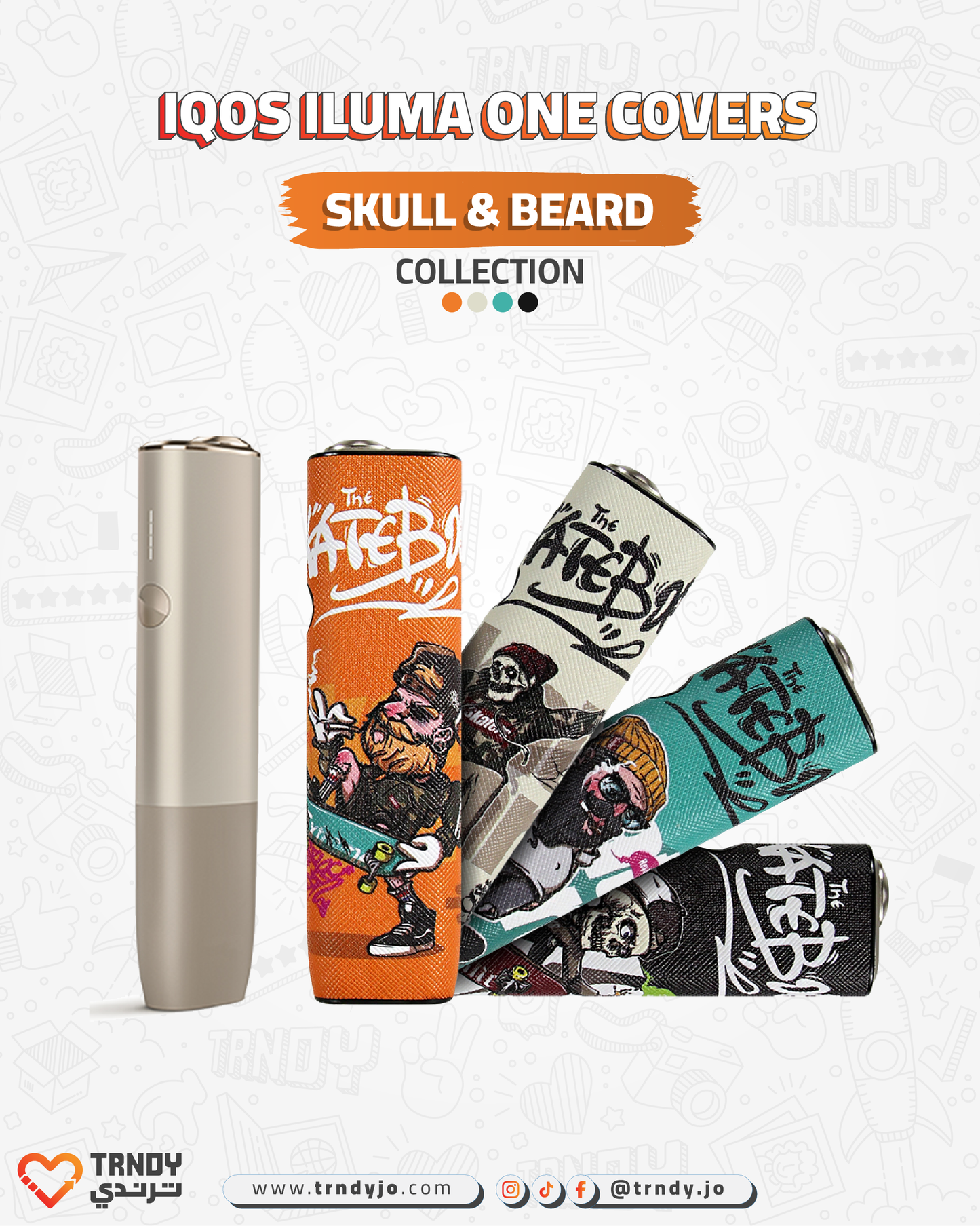 CoverX - IQO ILUMA ONE - Skull & Beard Collection