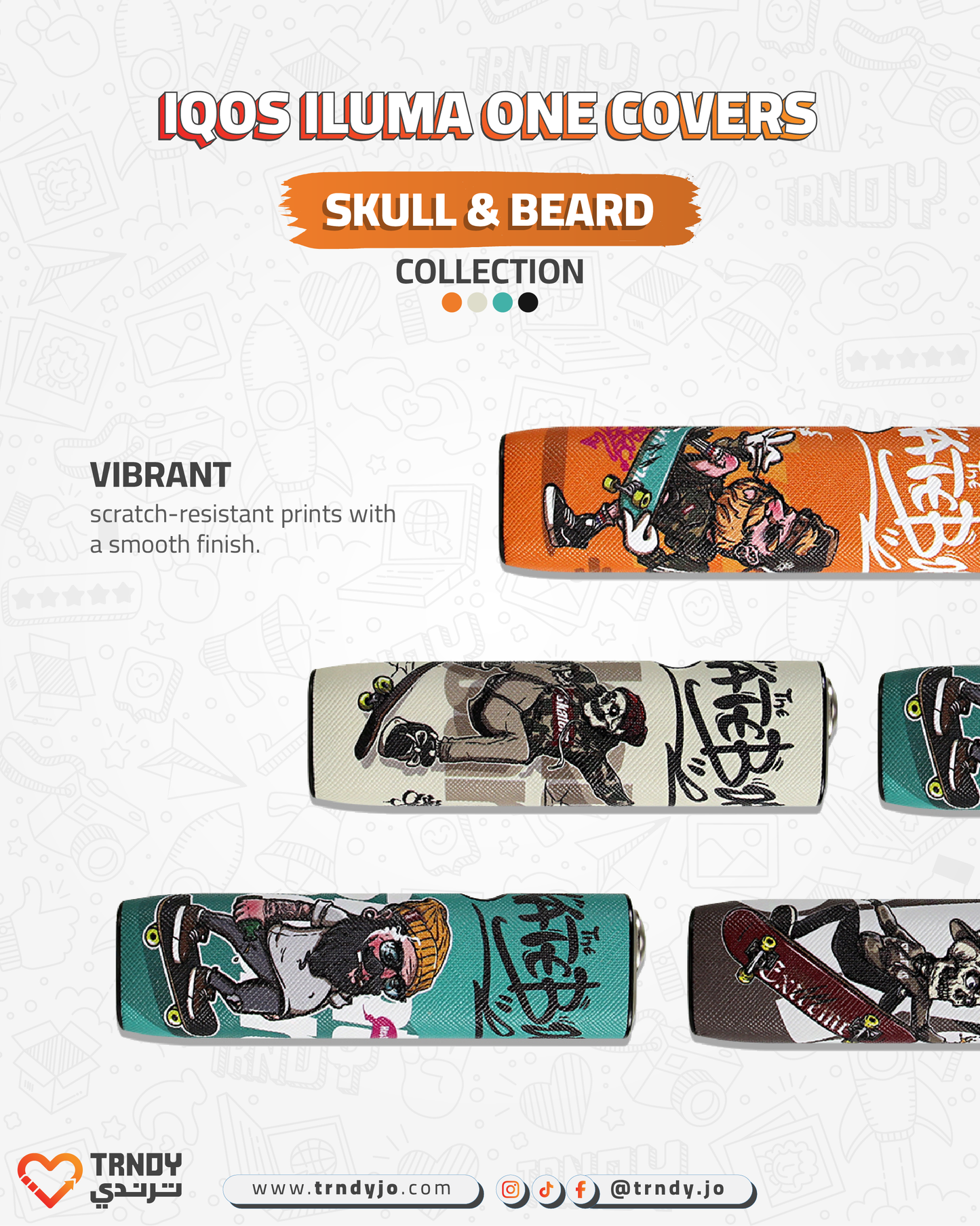 CoverX - IQO ILUMA ONE - Skull & Beard Collection