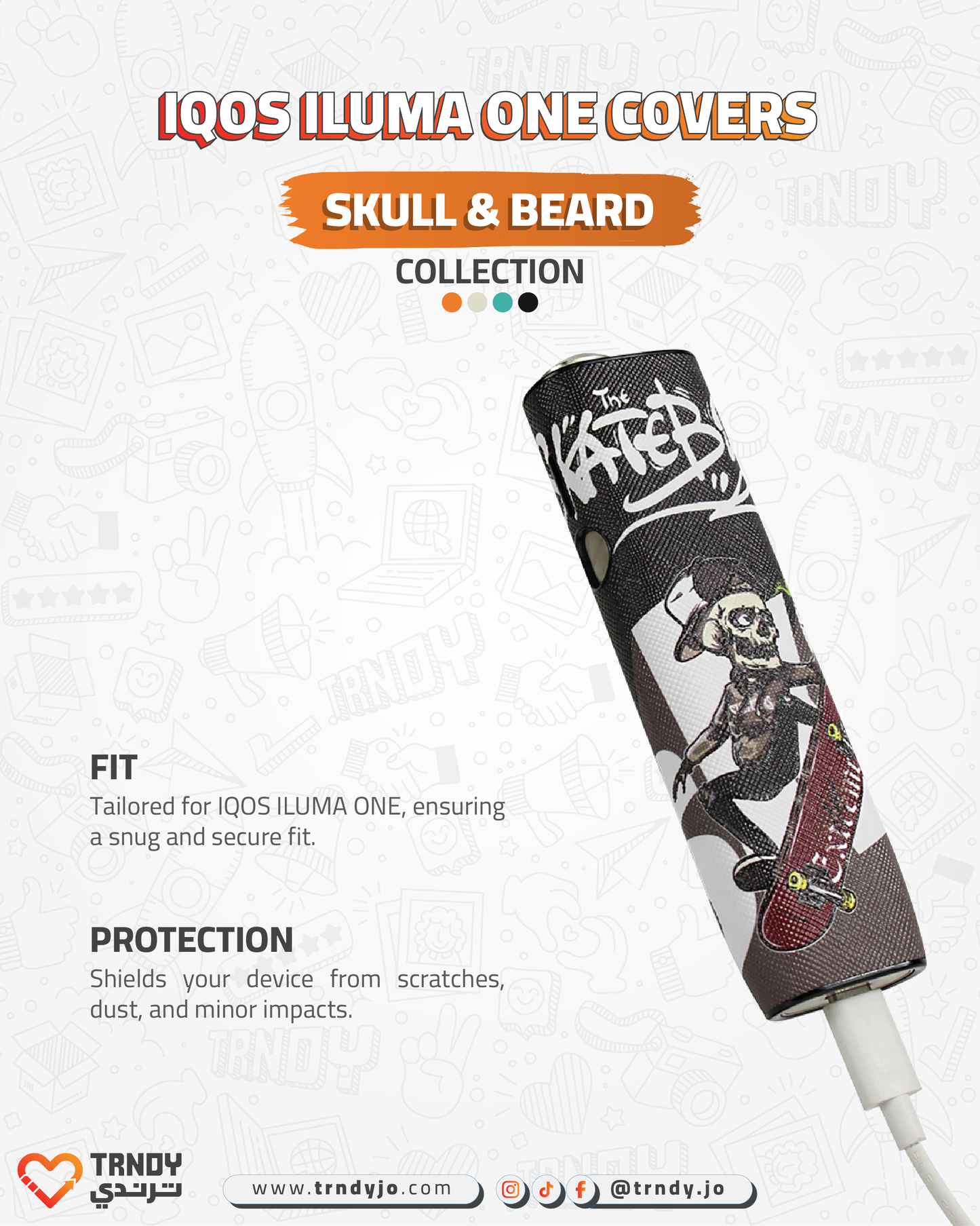 CoverX - IQO ILUMA ONE - Skull & Beard Collection