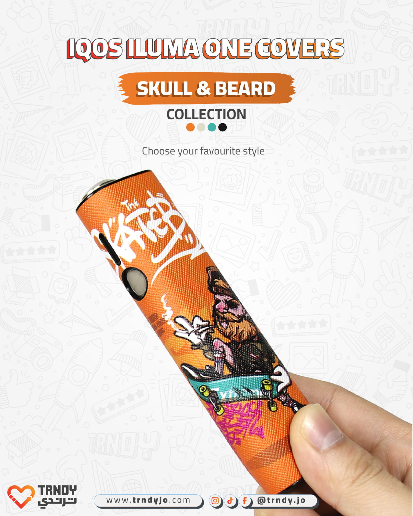 CoverX - IQO ILUMA ONE - Skull & Beard Collection