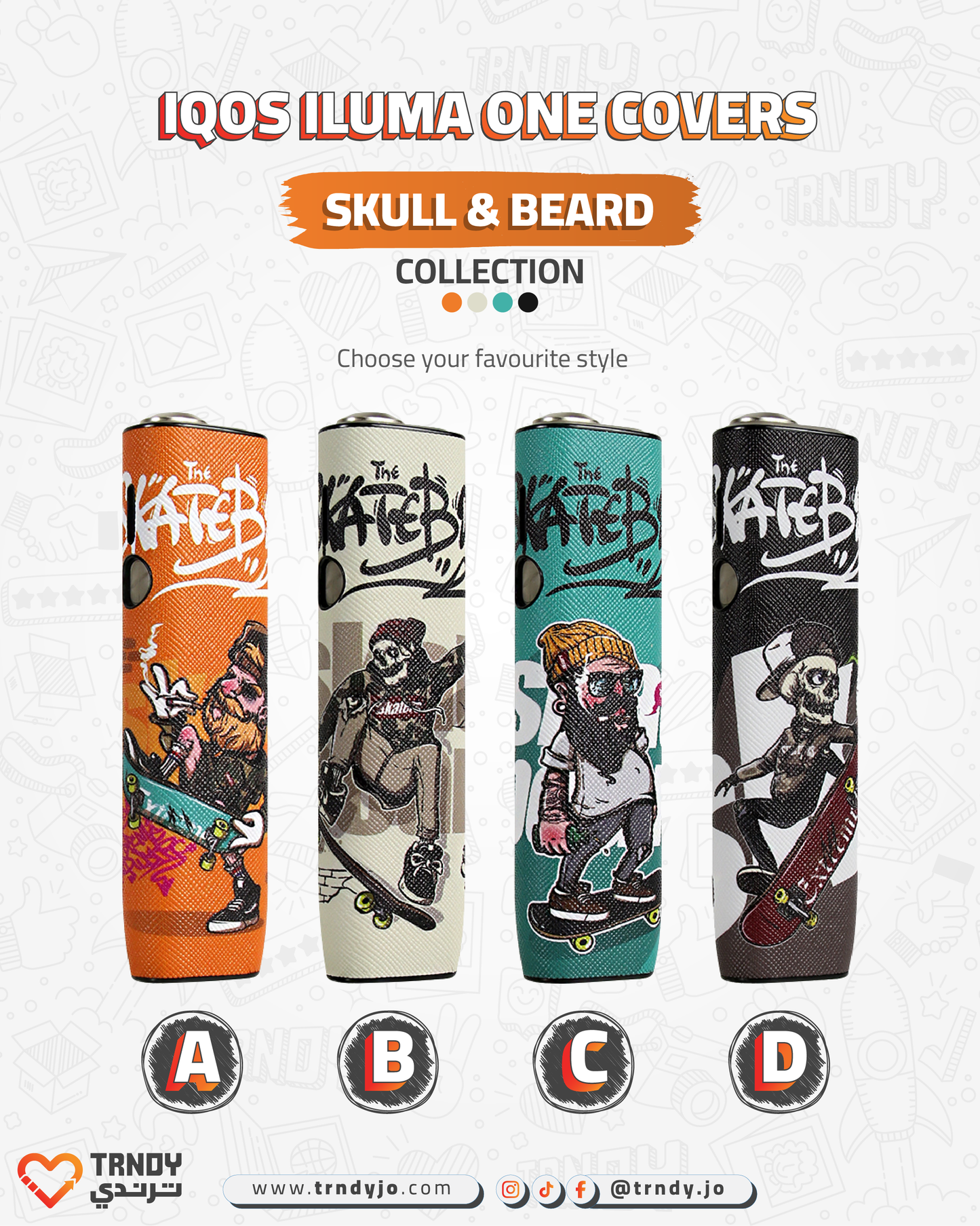 CoverX - IQO ILUMA ONE - Skull & Beard Collection
