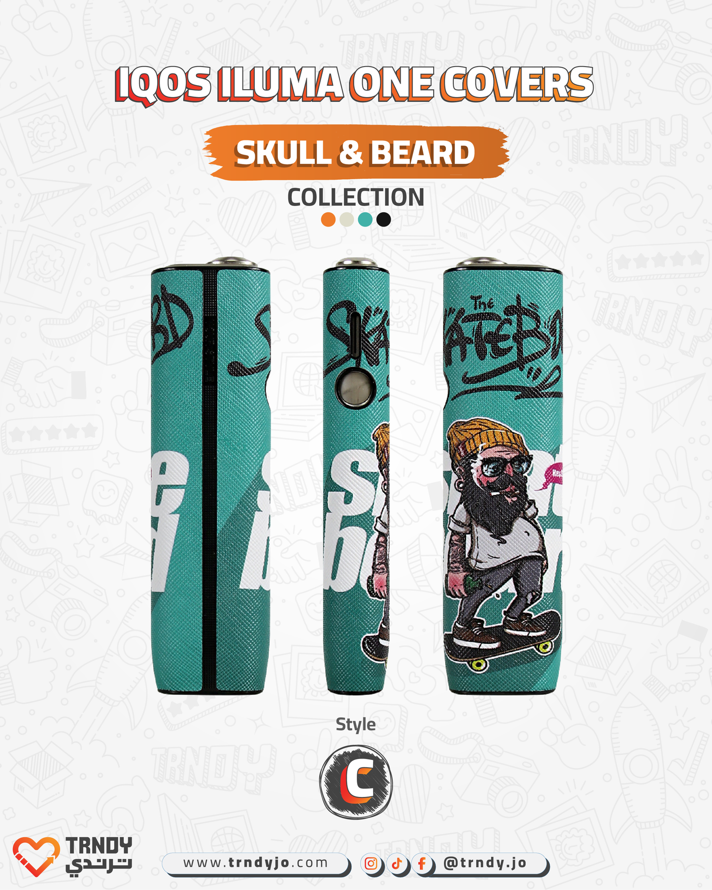 CoverX - IQO ILUMA ONE - Skull & Beard Collection