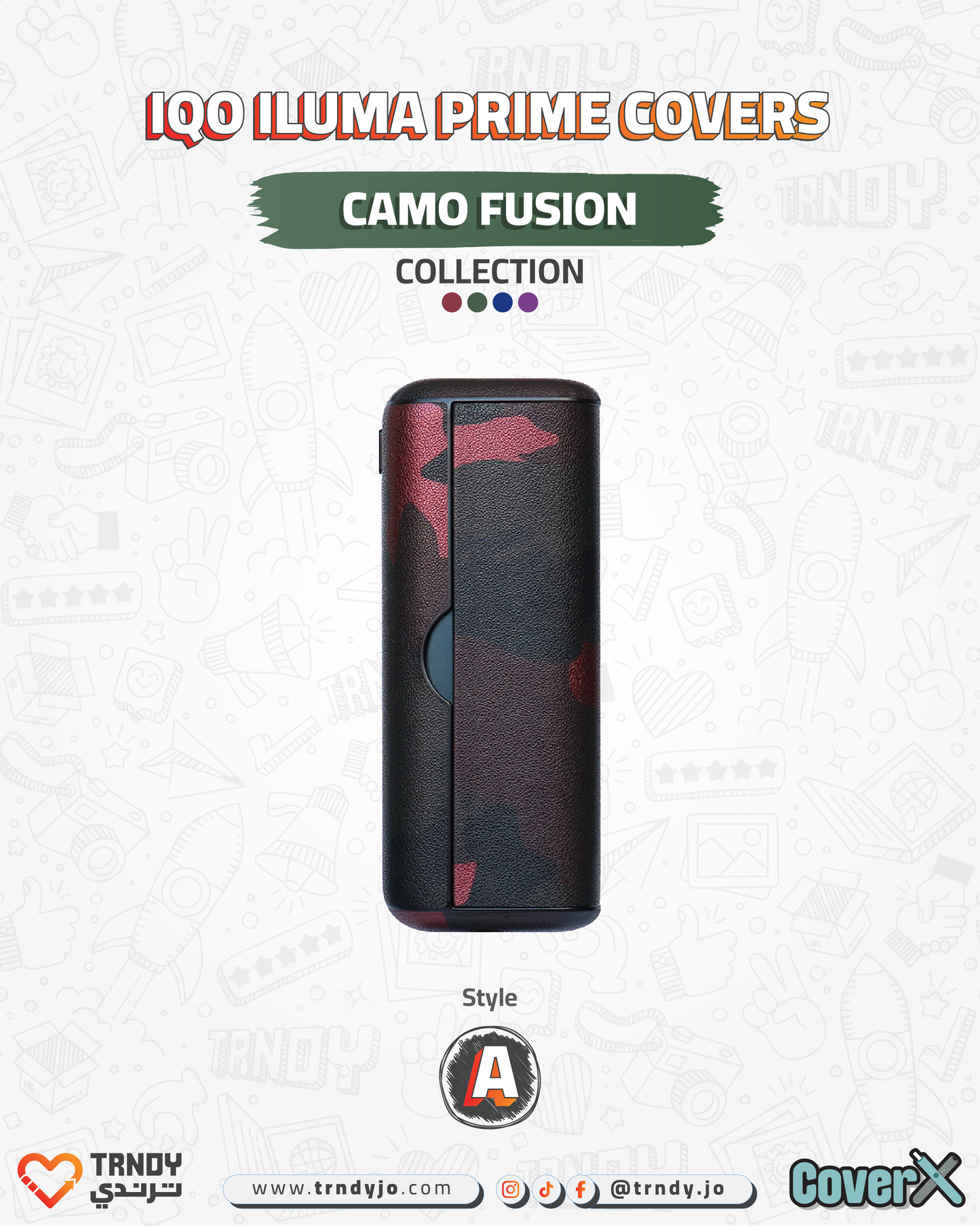 CoverX - IQO Prime - Camo Fusion (Army) Collection