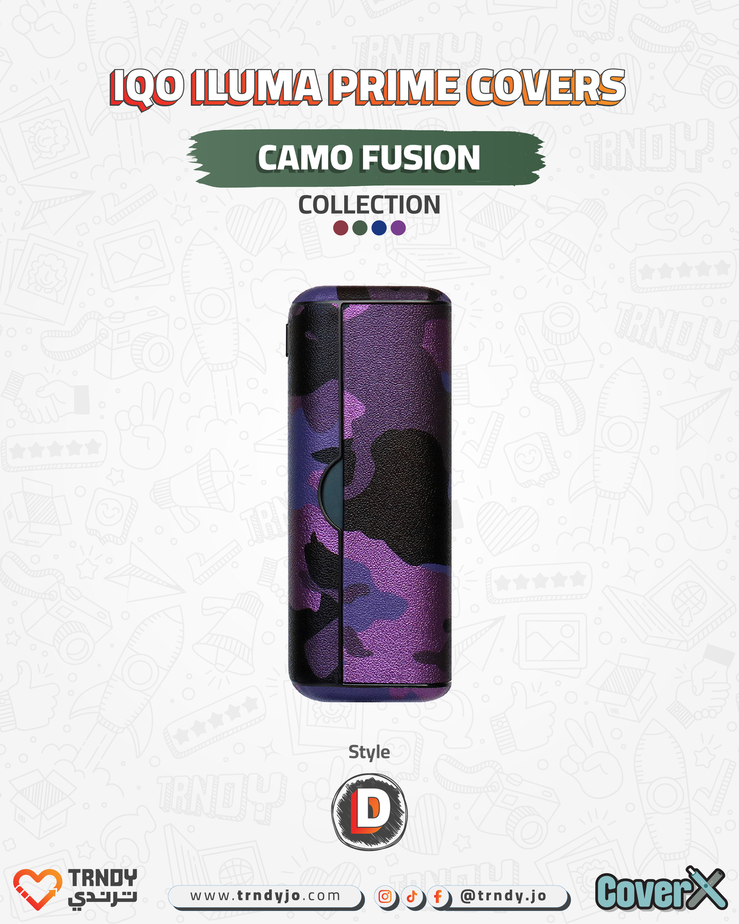 CoverX - IQO Prime - Camo Fusion (Army) Collection