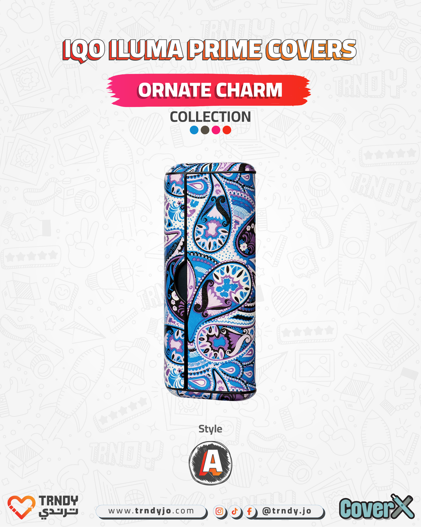 CoverX - IQO Prime - Ornate Charm Collection