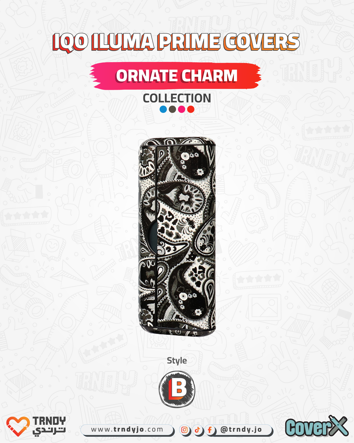 CoverX - IQO Prime - Ornate Charm Collection