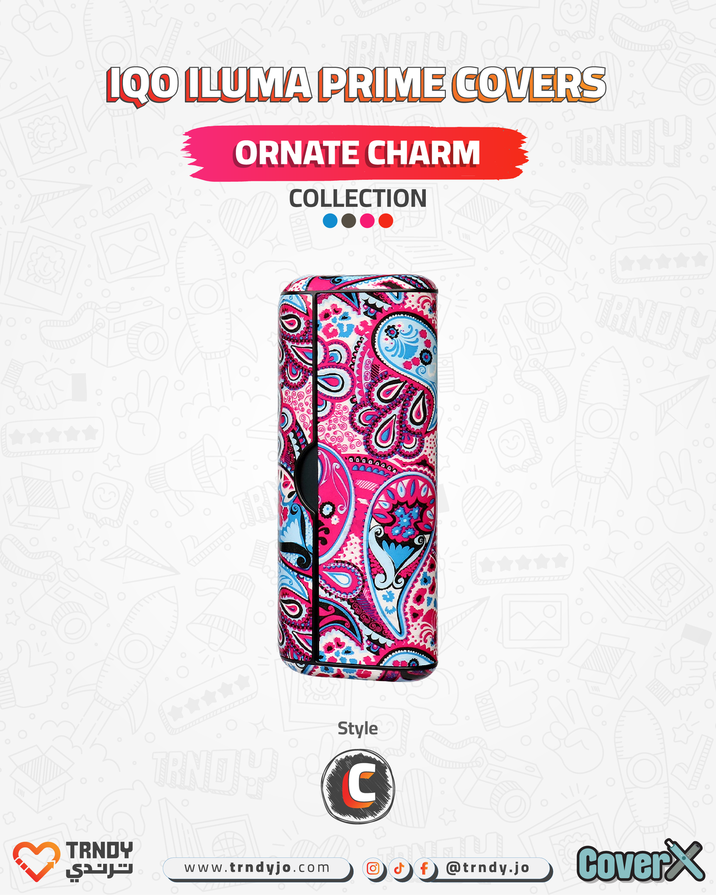 CoverX - IQO Prime - Ornate Charm Collection