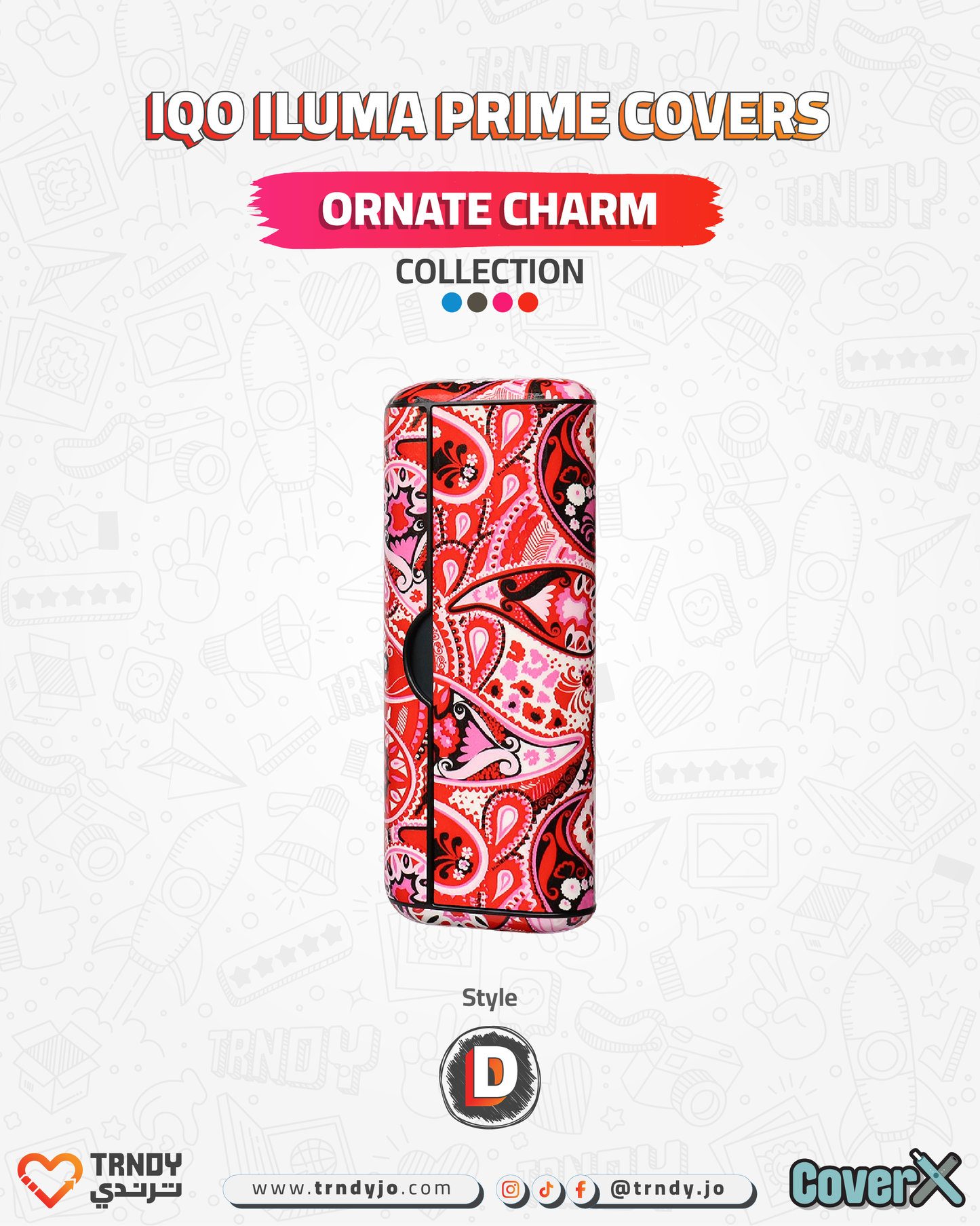 CoverX - IQO Prime - Ornate Charm Collection