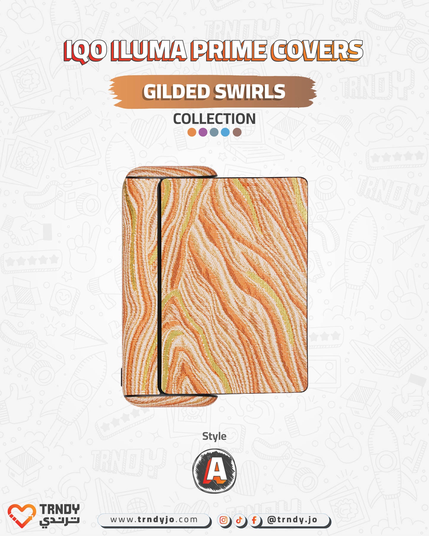 CoverX - IQO Prime - Gilded Swirls Collection