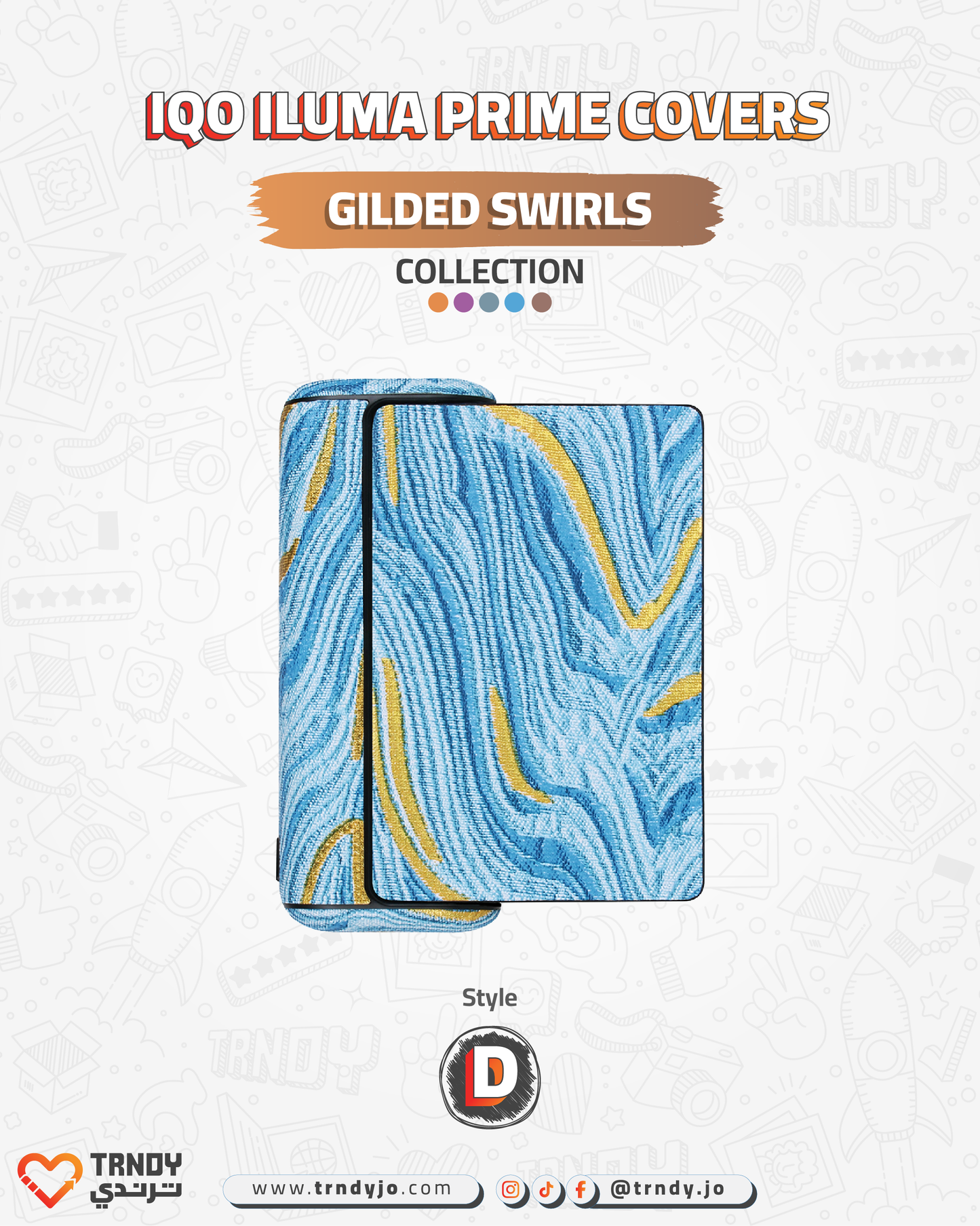 CoverX - IQO Prime - Gilded Swirls Collection