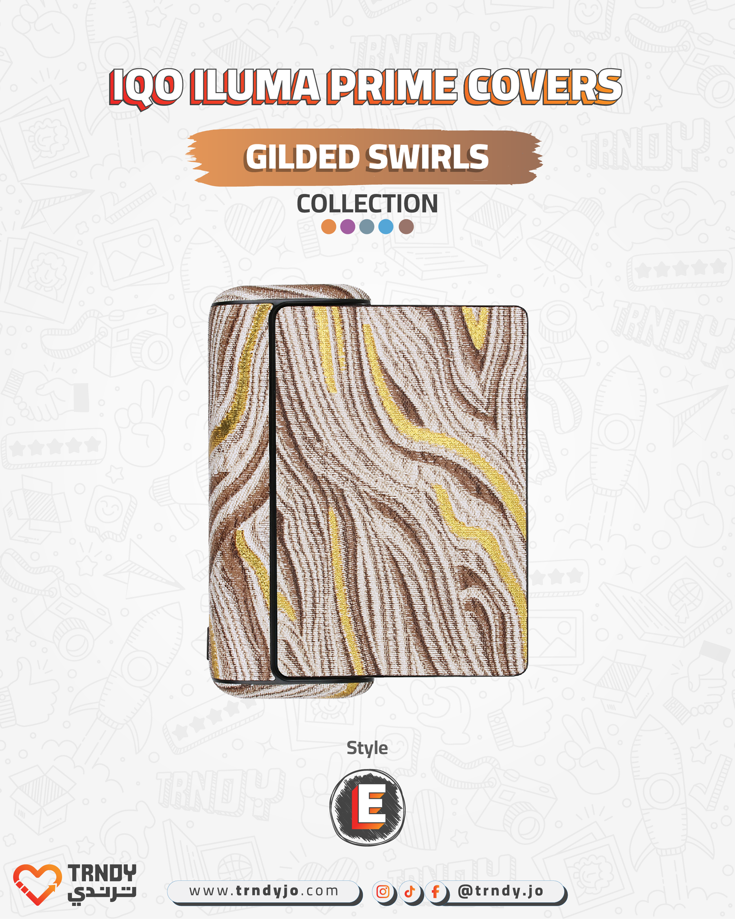 CoverX - IQO Prime - Gilded Swirls Collection