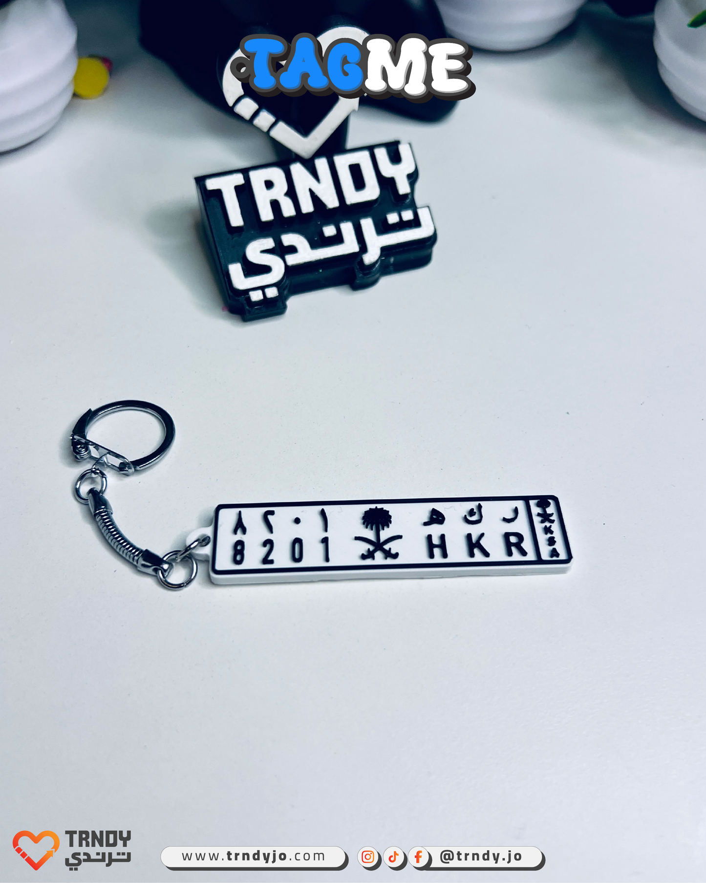 International | TagMe 3D Numrah - Car Plate Keychain 🚗