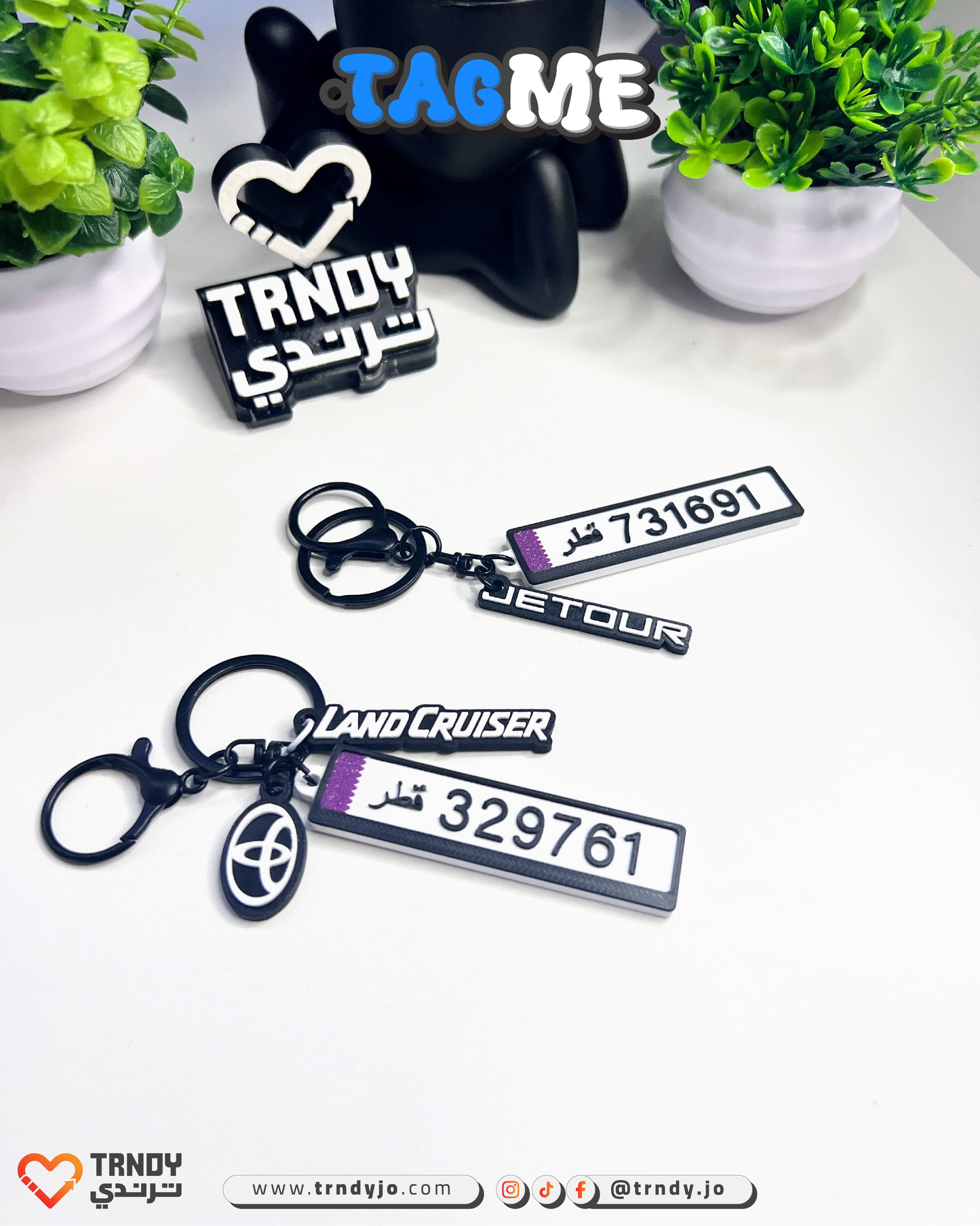 International | TagMe 3D Numrah - Car Plate Keychain 🚗