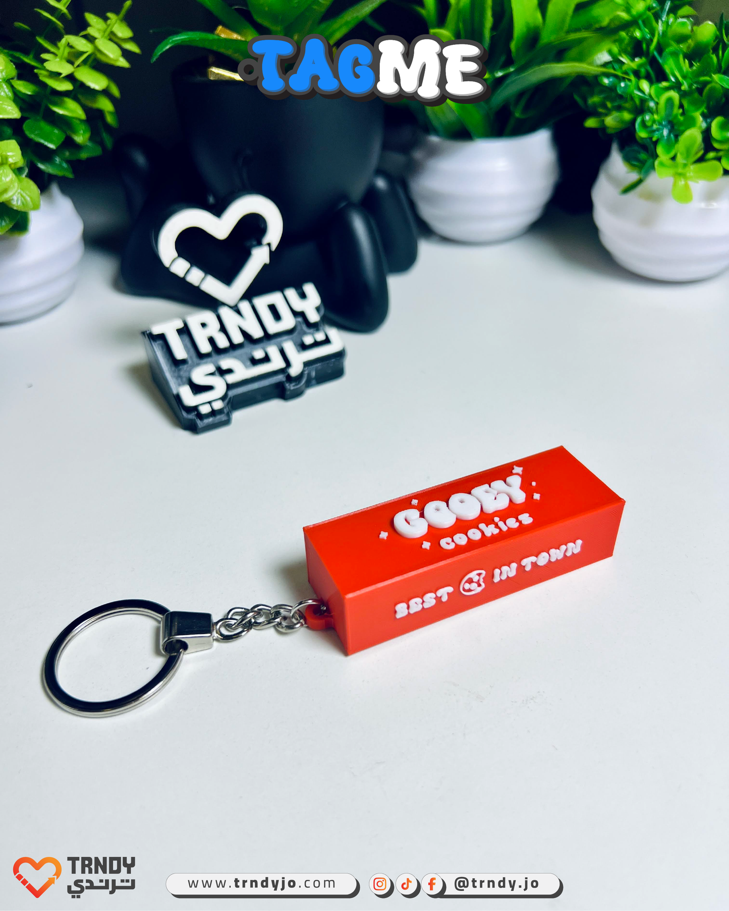 TagMe Logo - Customized 3D Brand Keychain (Bulks)