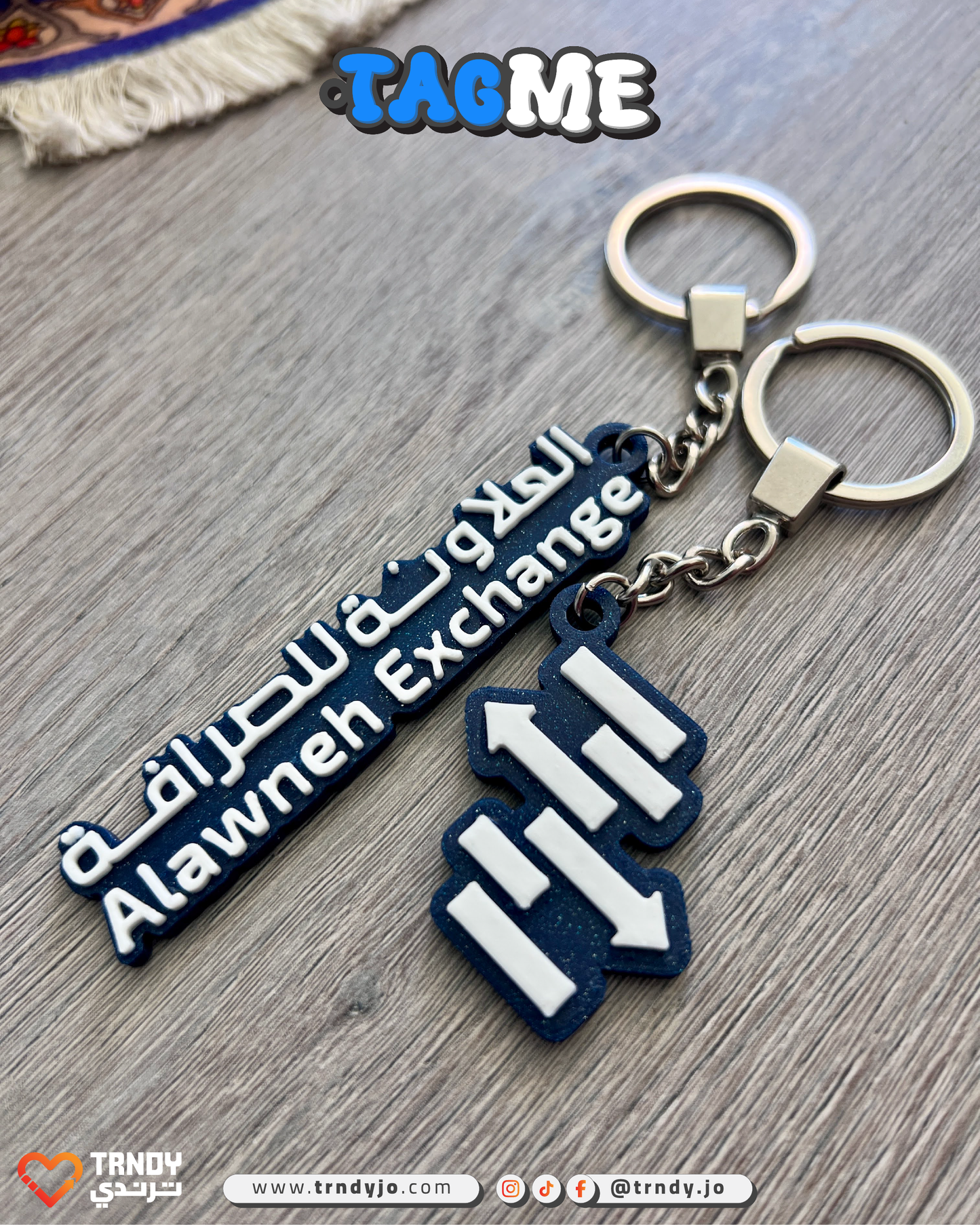 TagMe Logo - Customized 3D Brand Keychain (Bulks)