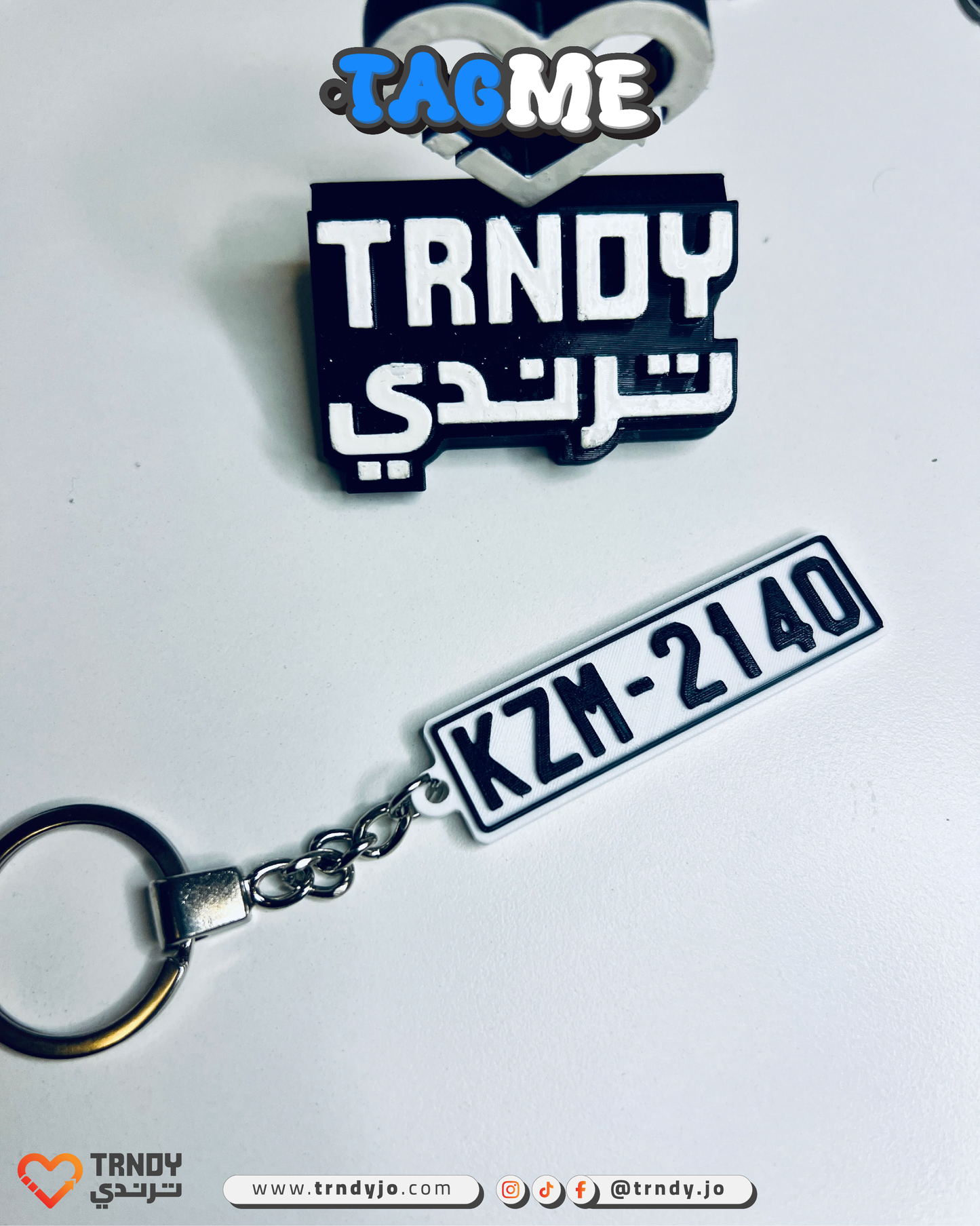 International | TagMe 3D Numrah - Car Plate Keychain 🚗