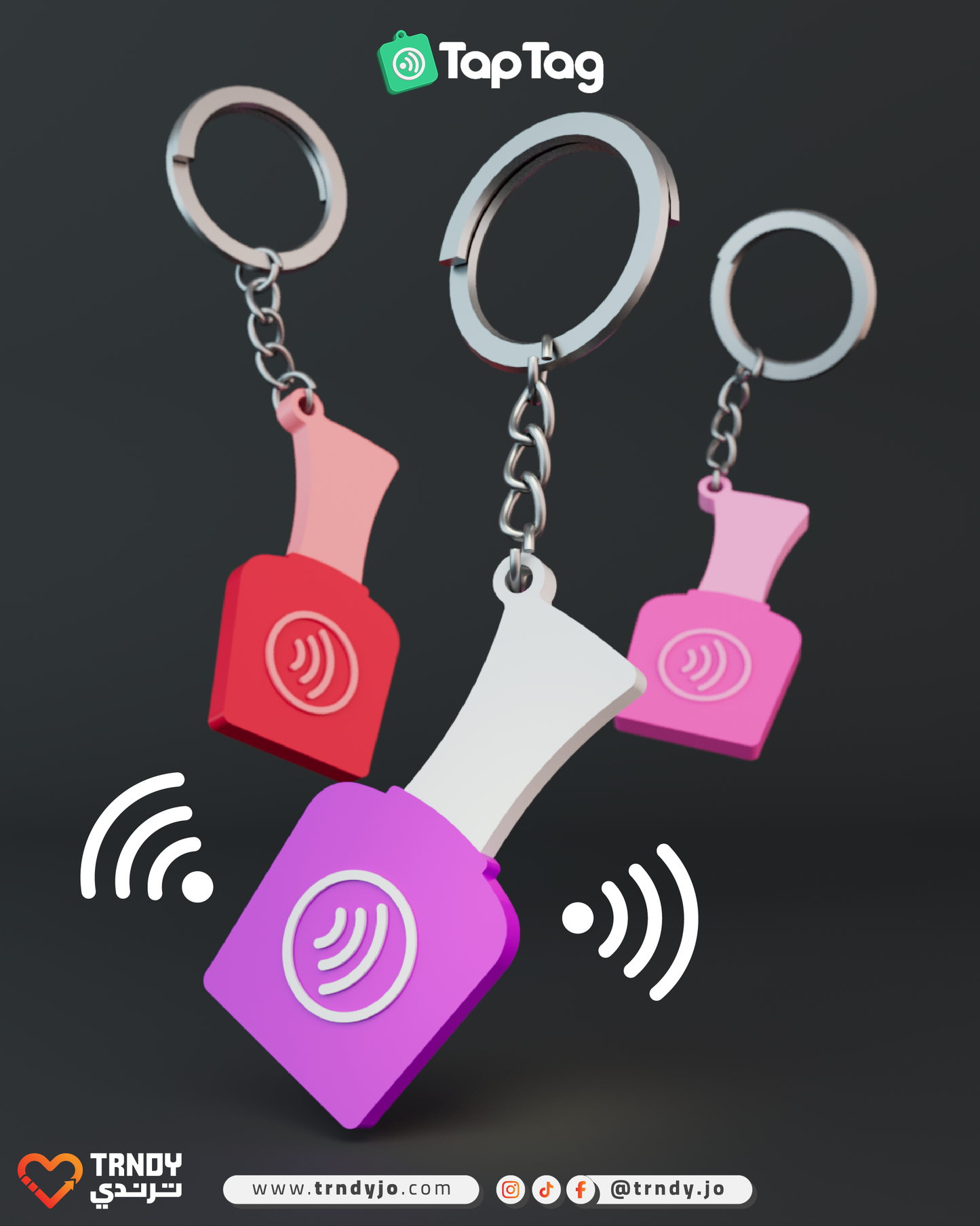 TapTag - Nail Polish NFC Keychain