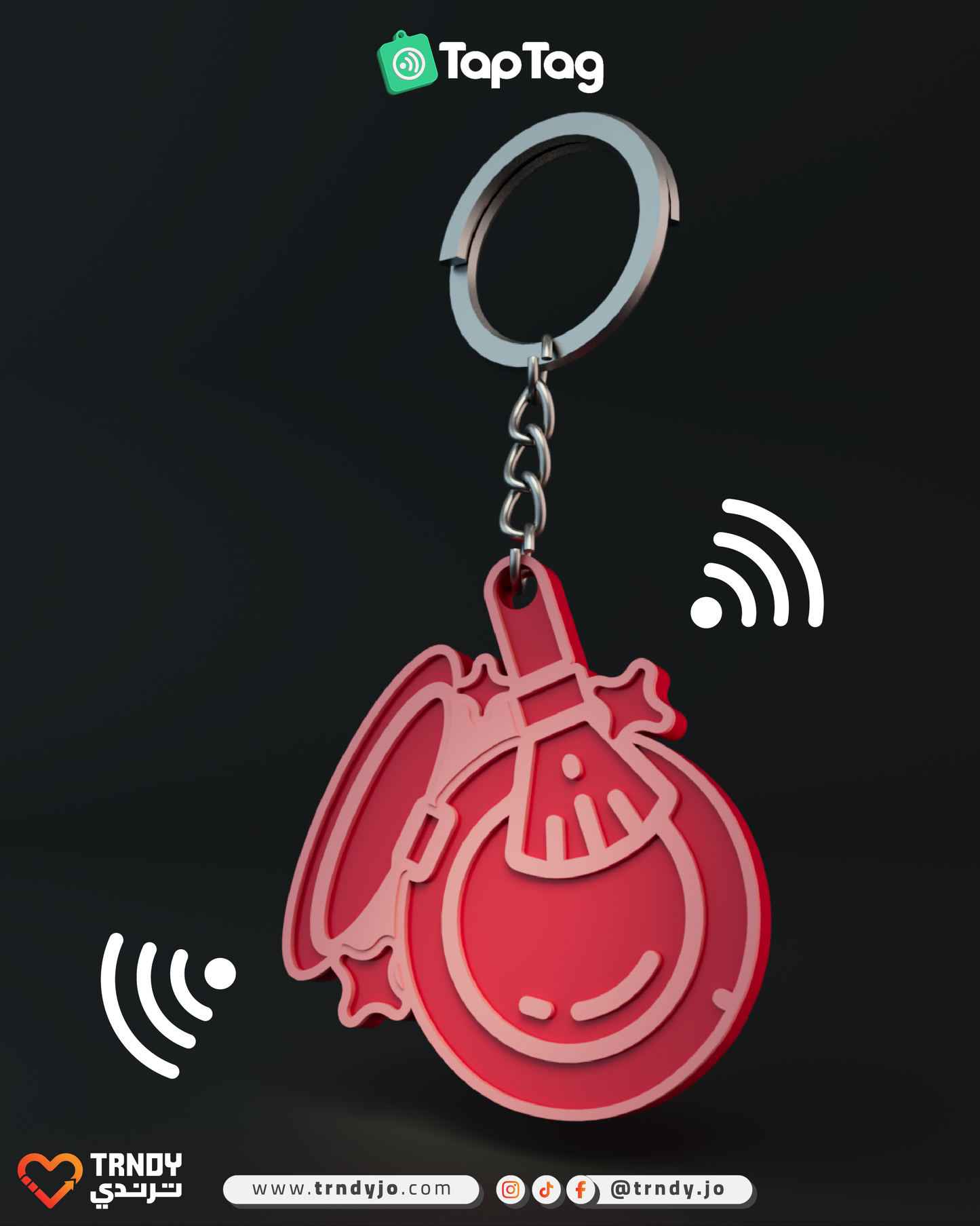 TapTag - Makeup NFC Keychain