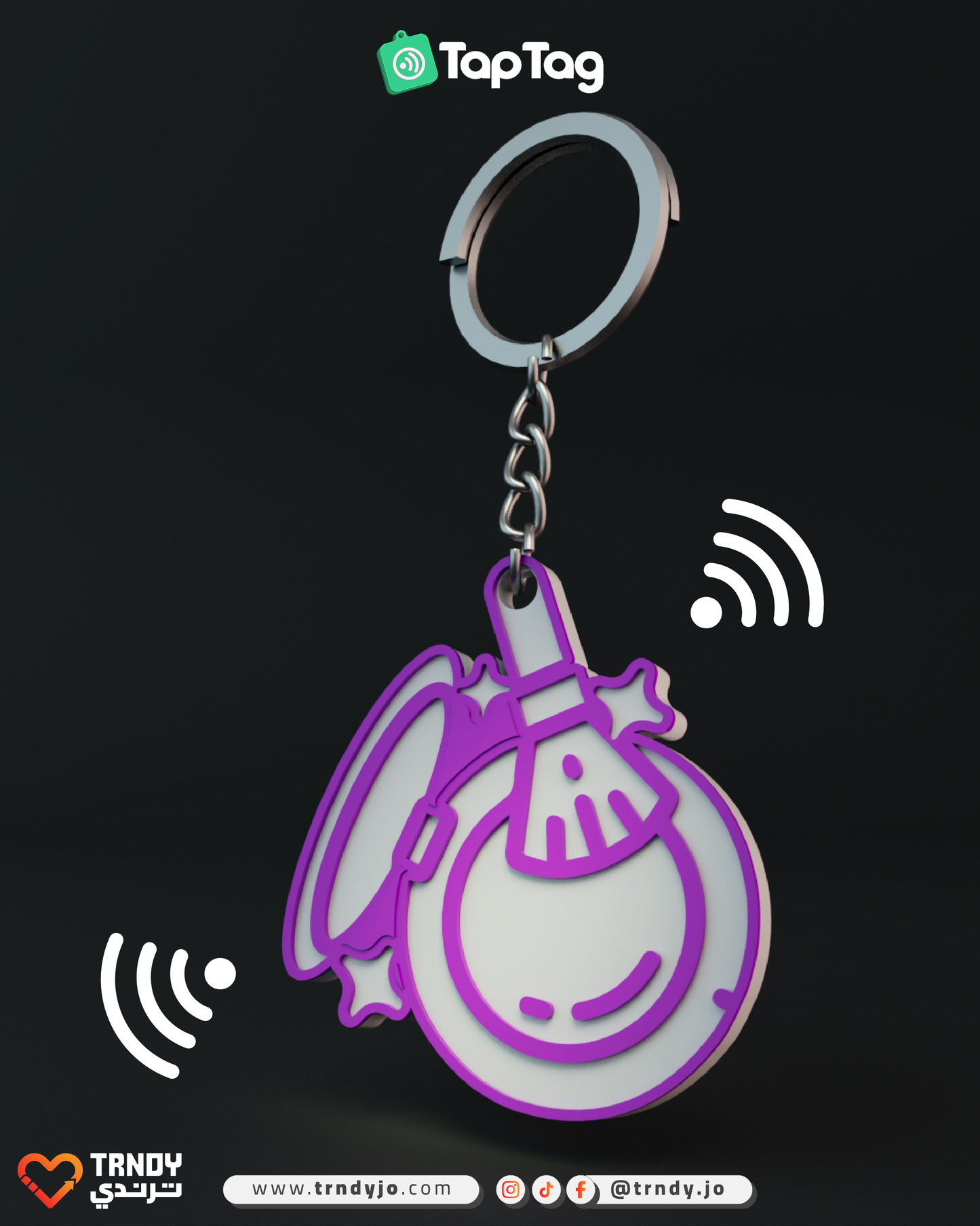 TapTag - Makeup NFC Keychain