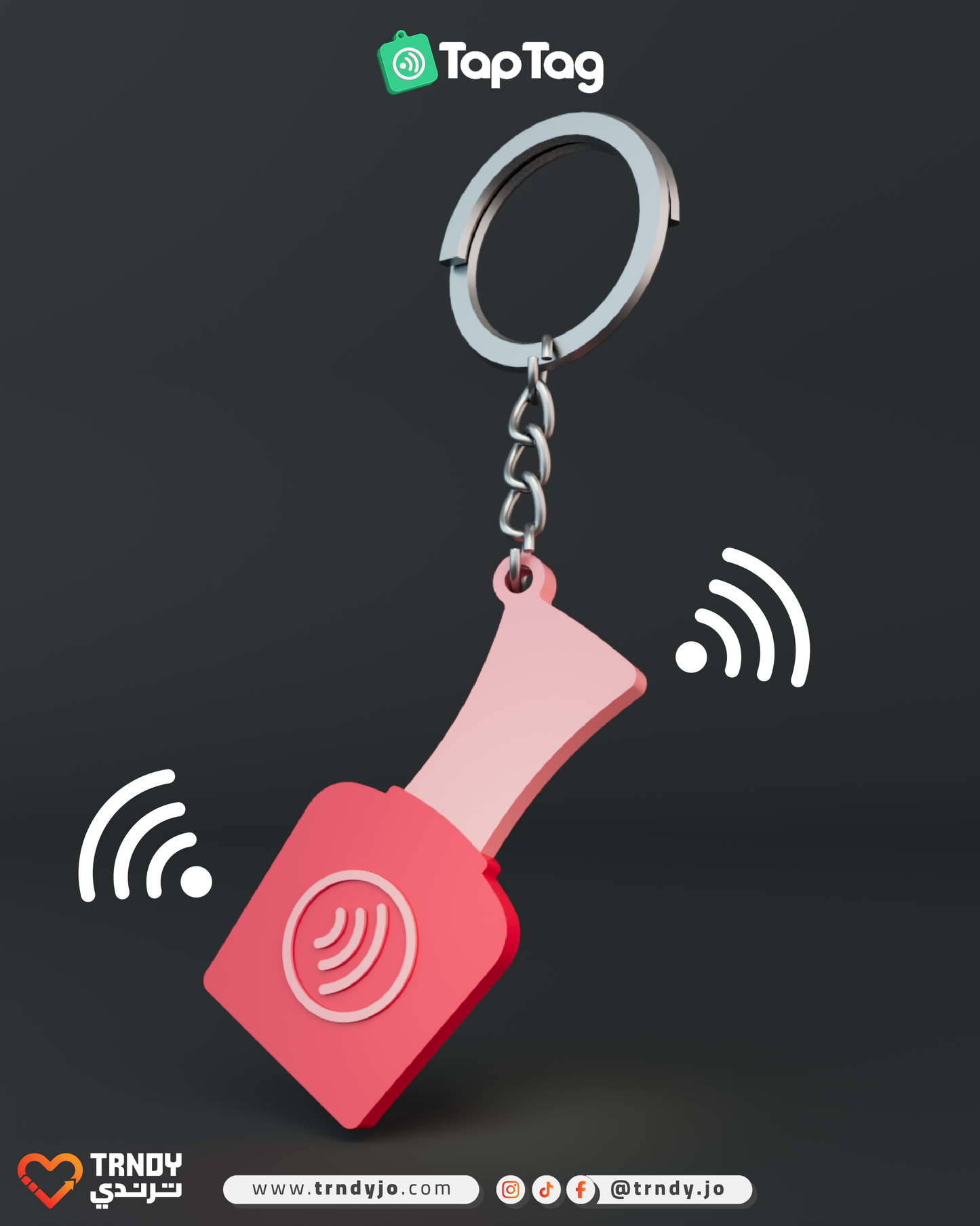 TapTag - Nail Polish NFC Keychain