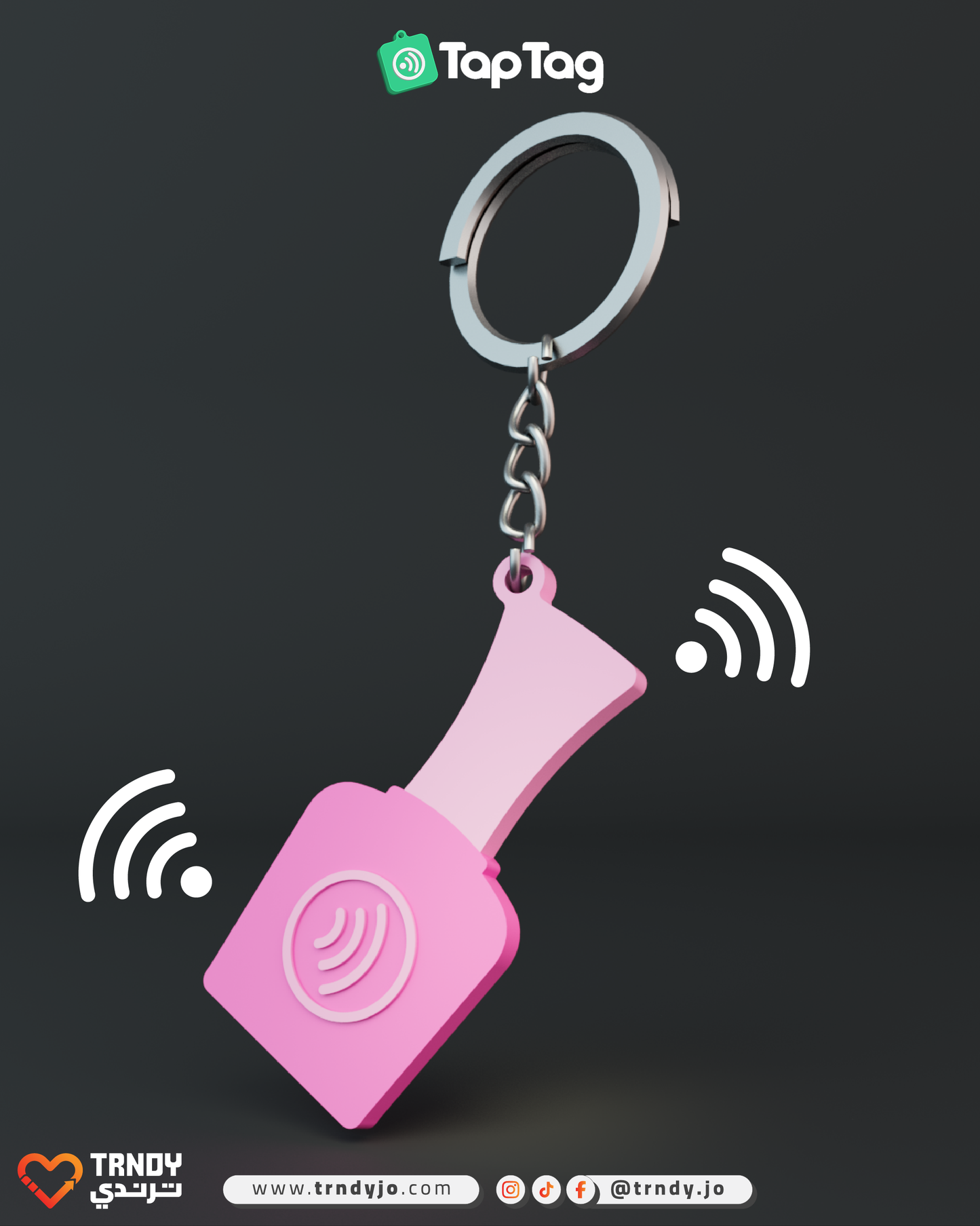 TapTag - Nail Polish NFC Keychain